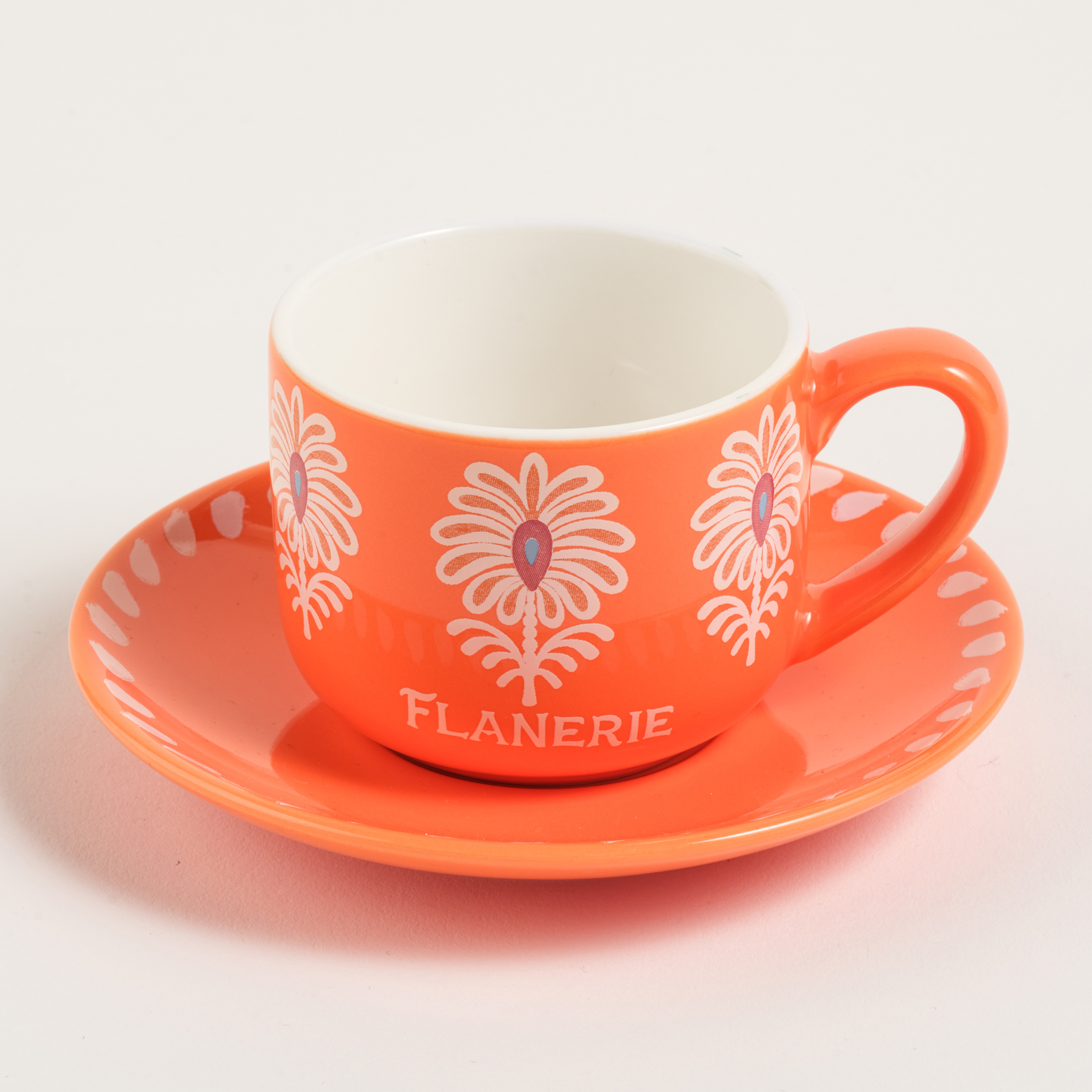 Luohu Porselen Kahve Seti 90 Ml Turuncu