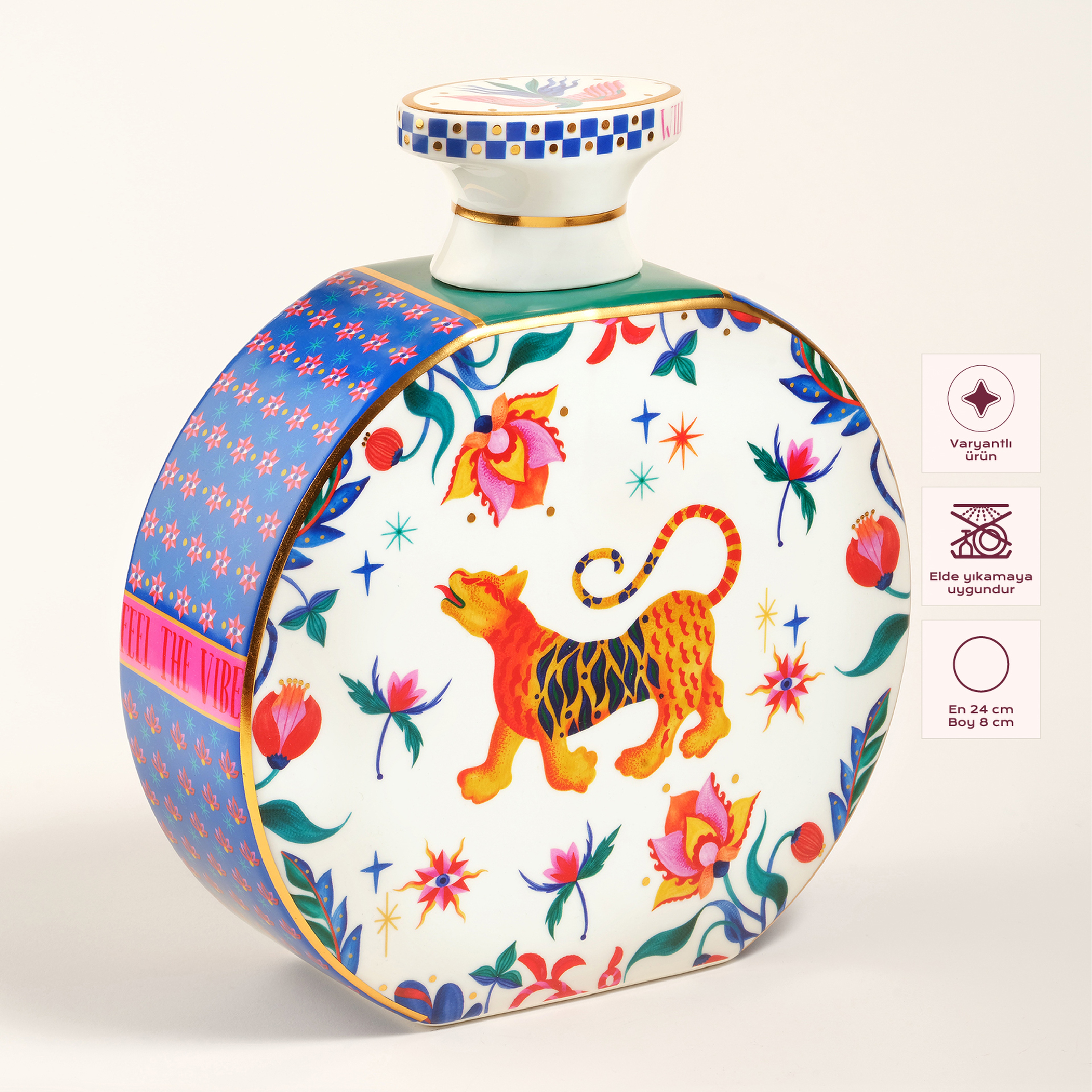 Shekou Porselen Dekoratif Obje 3.5 L Renkli