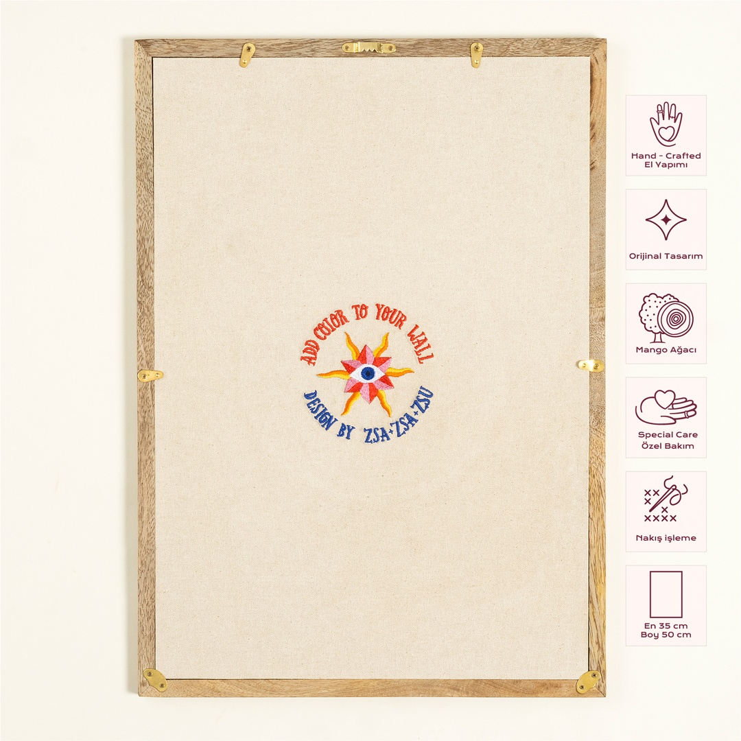 Rajpath - Ağaç Dekoratif Duvar Panosu 50x35 Cm Renkli