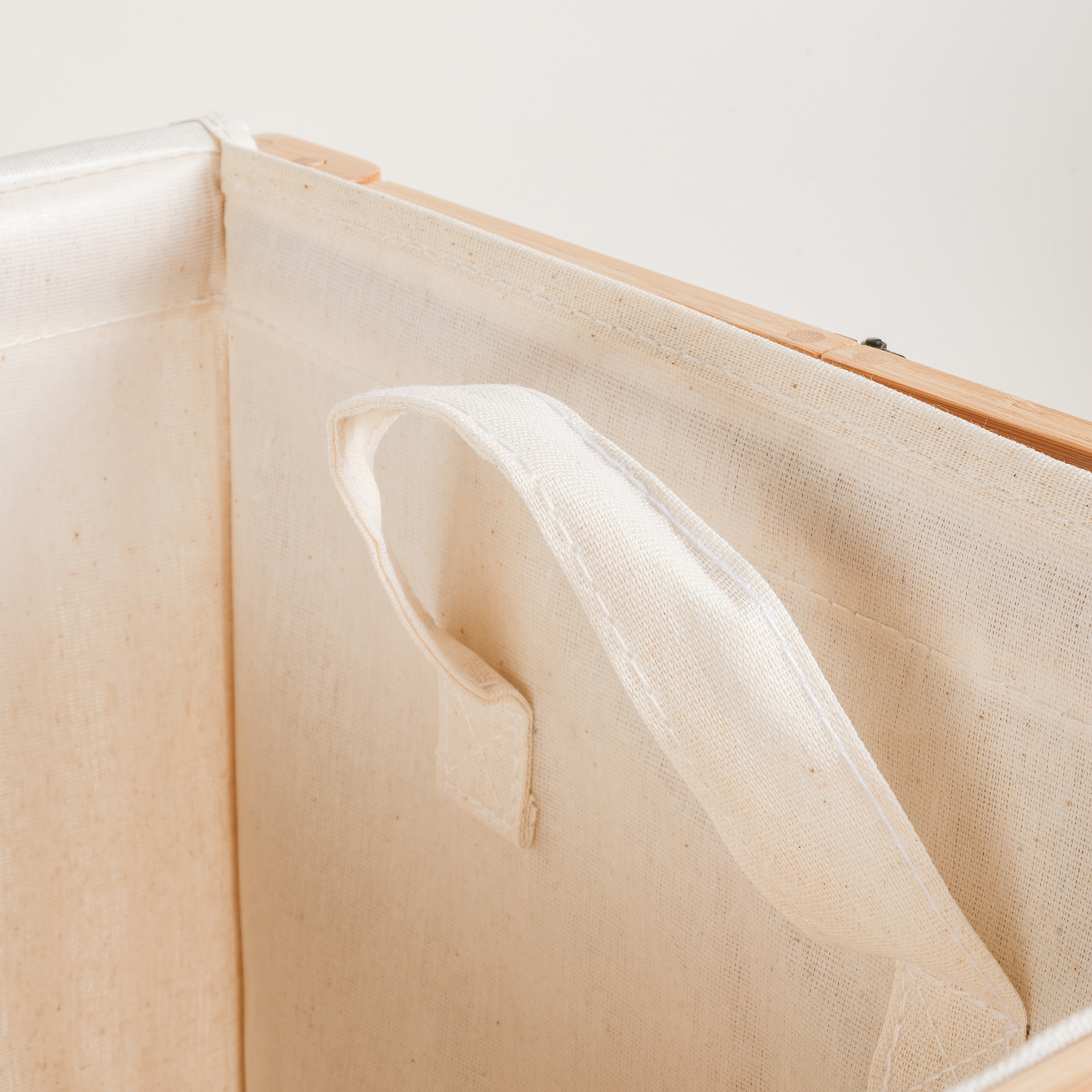 Dalı Bambu Çamaşır Sepeti 53.5x33x60 Cm Natural