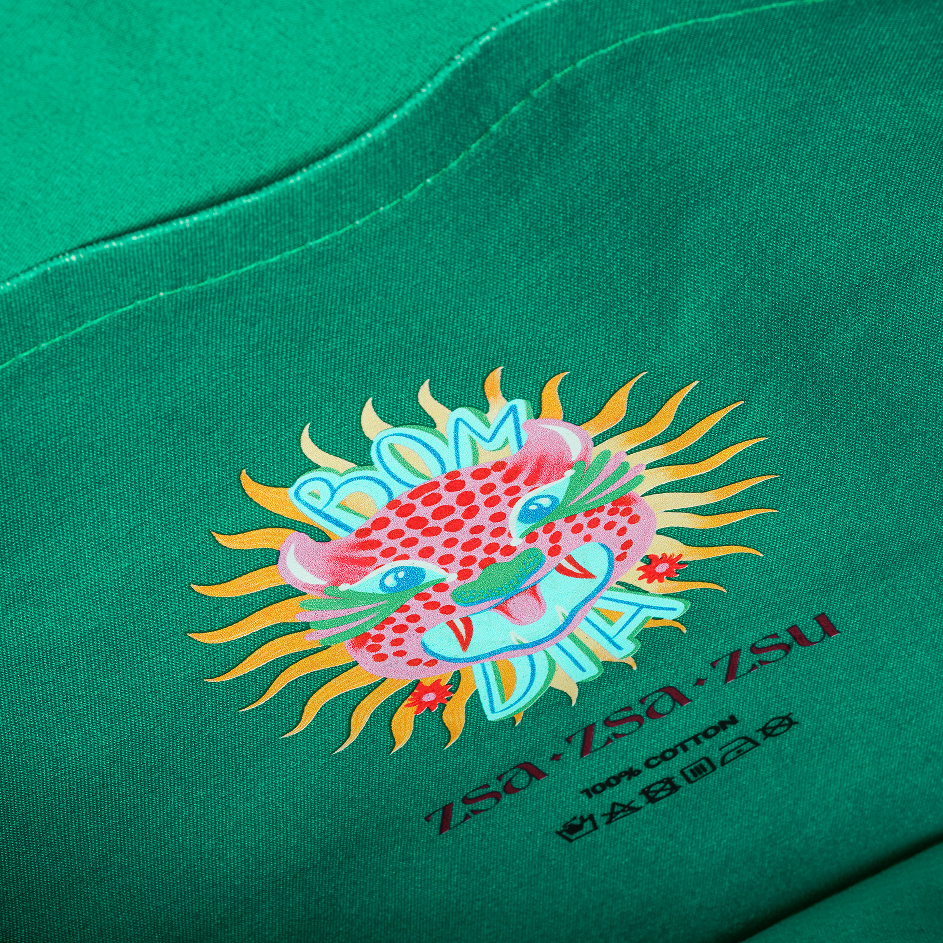 Marmara Dijital Baskılı Pamuk Omuz Çantası 40x40 Cm Yeşil