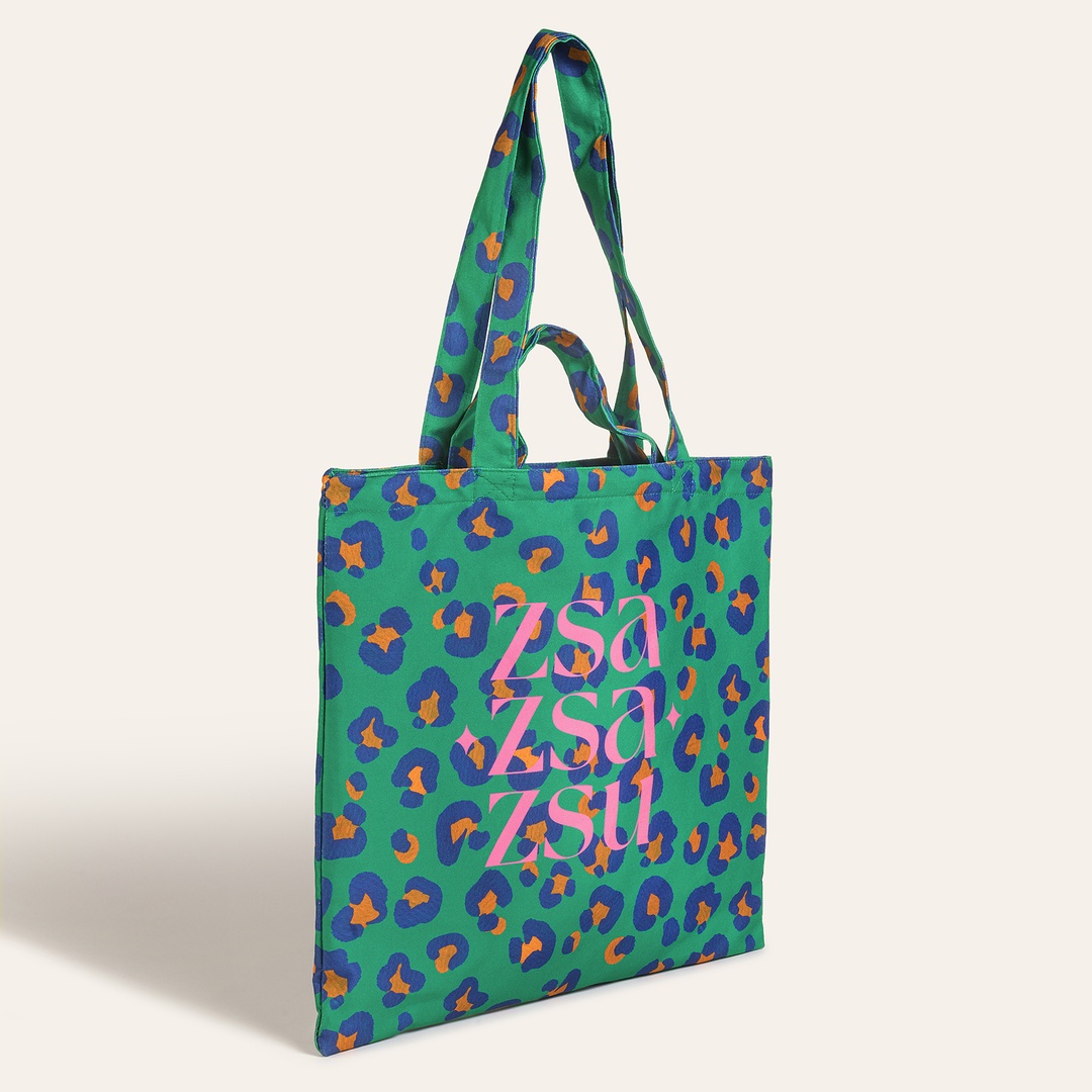 Marmara Dijital Baskılı Pamuk Omuz Çantası 40x40 Cm Yeşil