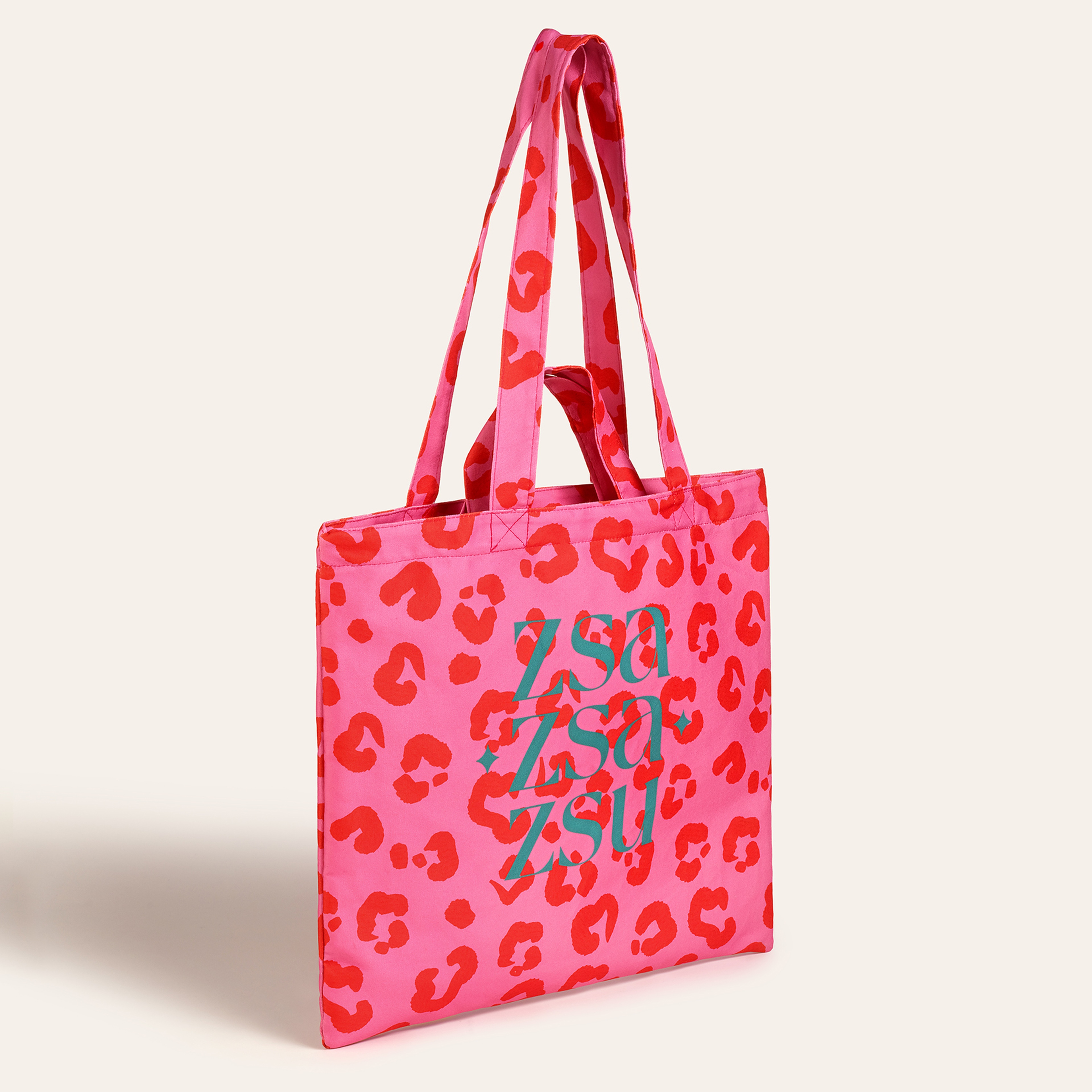 Marmara Dijital Baskılı Pamuk Omuz Çantası 40x40 Cm Pembe