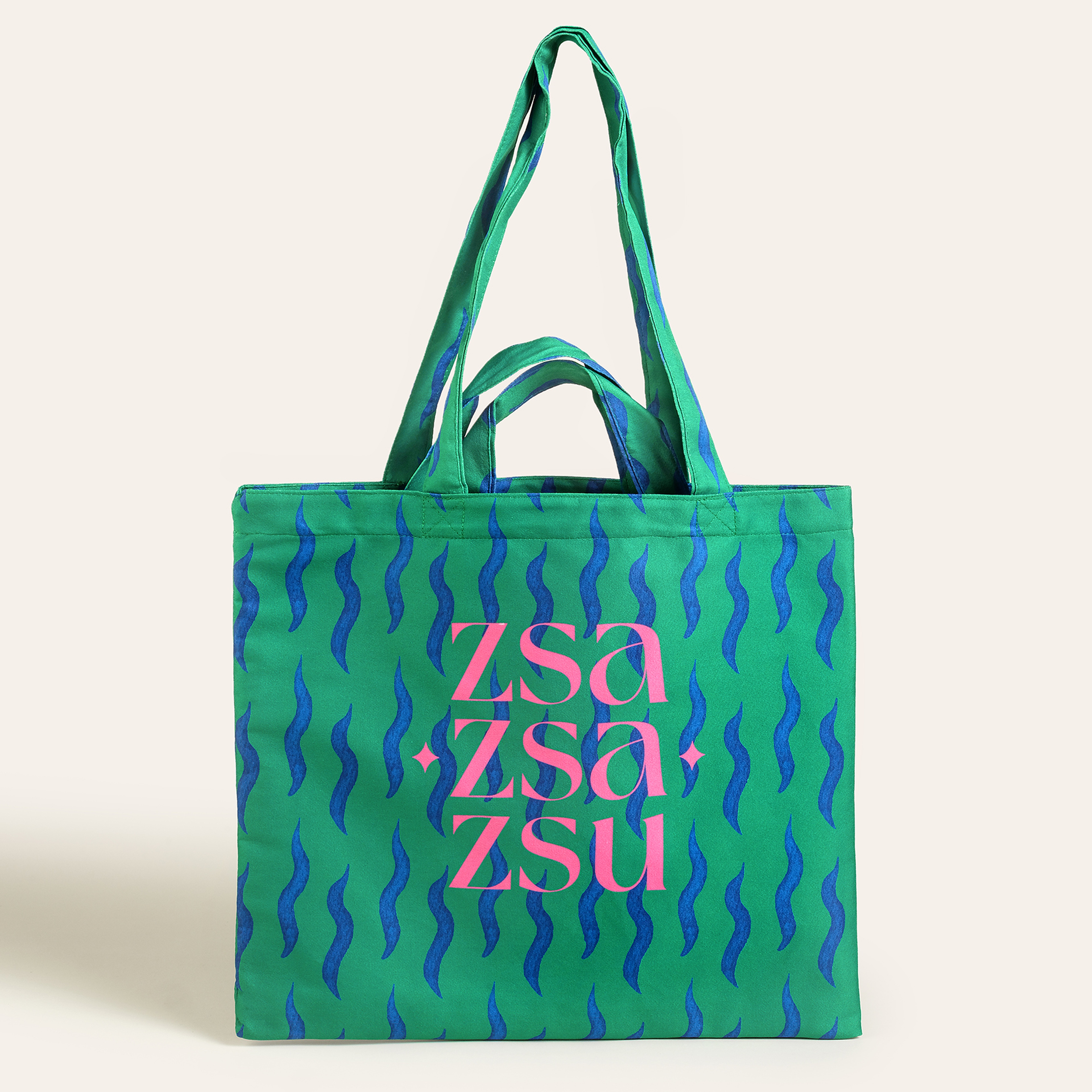 Marmara Dijital Baskılı Pamuk Omuz Çantası 40x40 Cm Yeşil