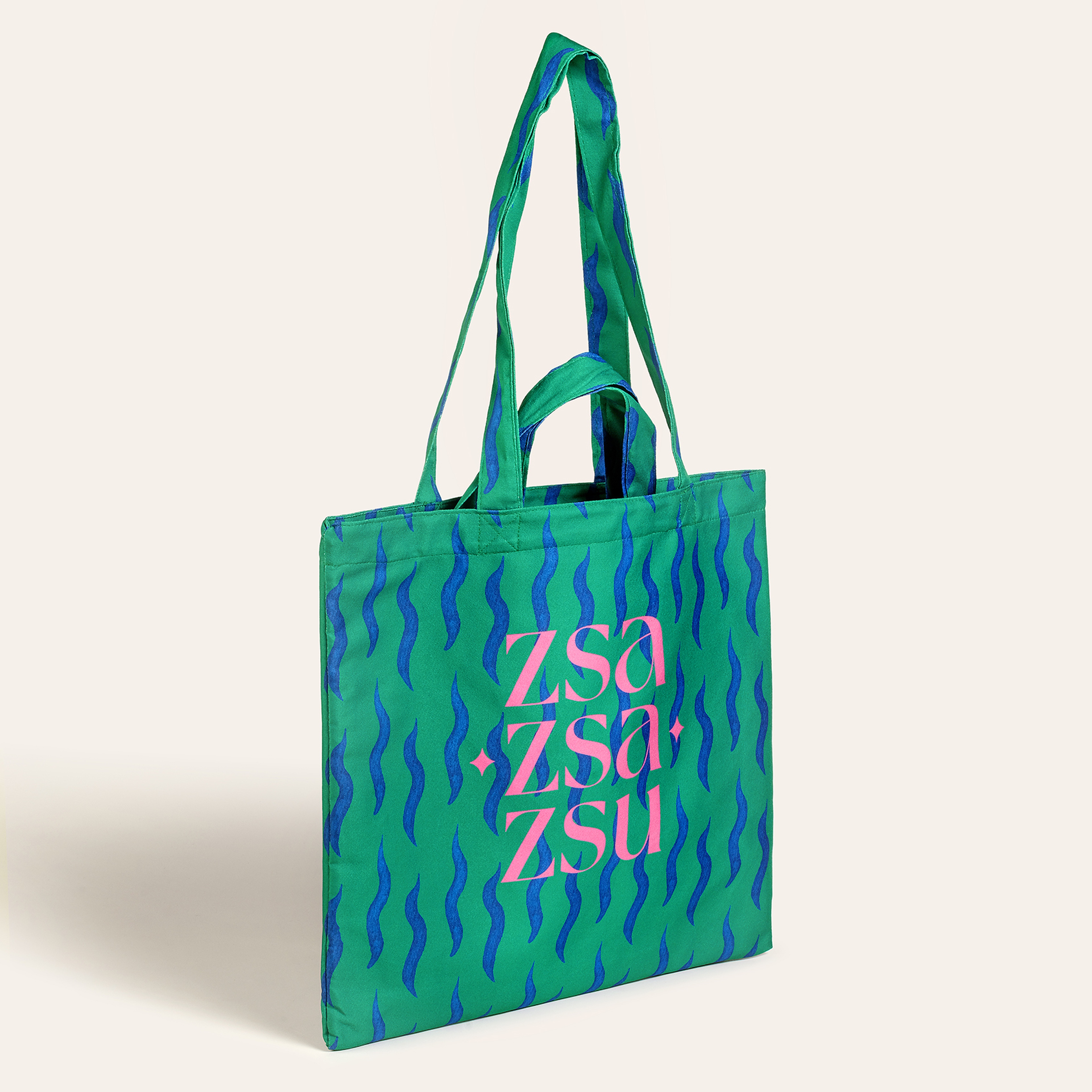 Marmara Dijital Baskılı Pamuk Omuz Çantası 40x40 Cm Yeşil