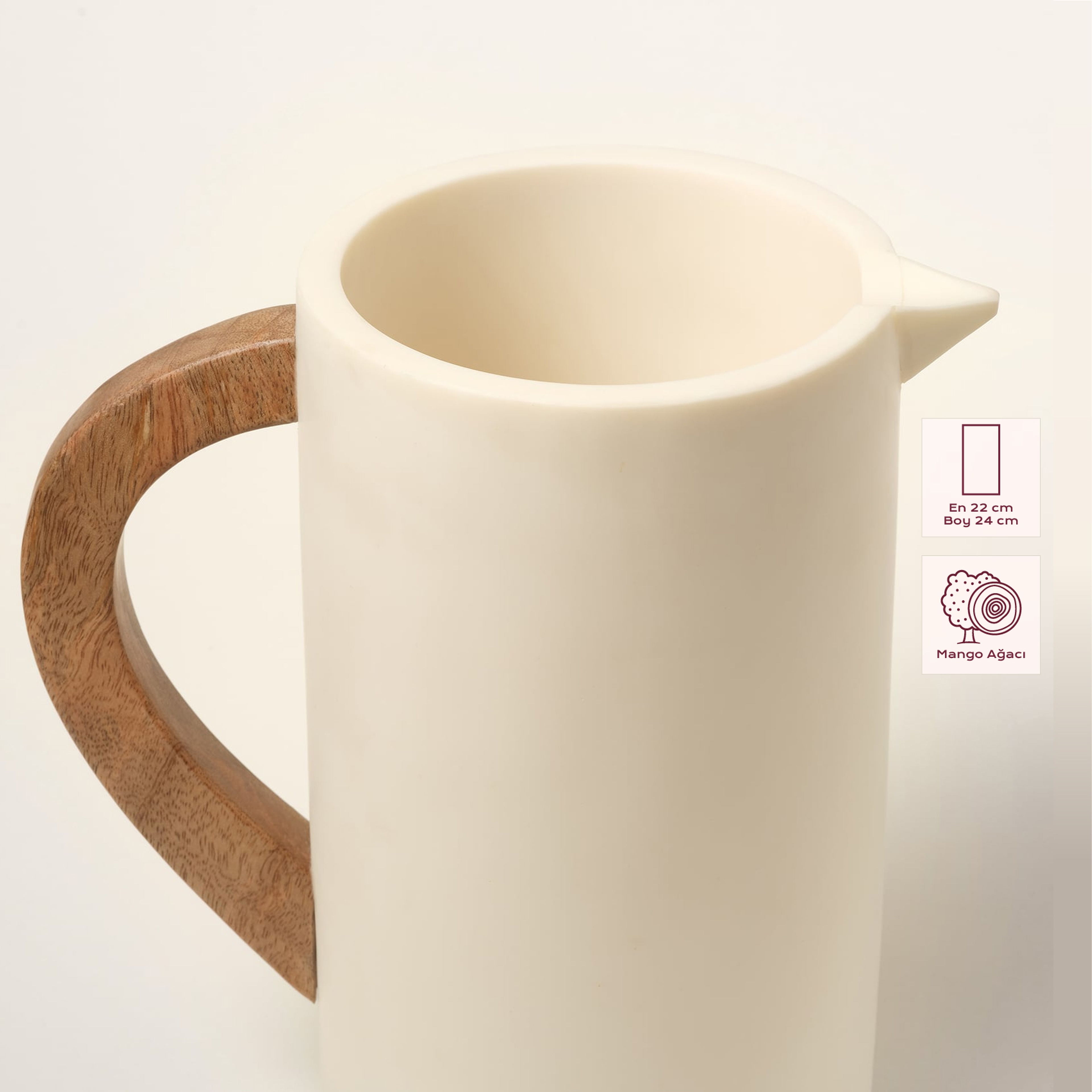 Nohar Reçine - Mango Ağacı Sürahi 2000 Ml Natural - Grı