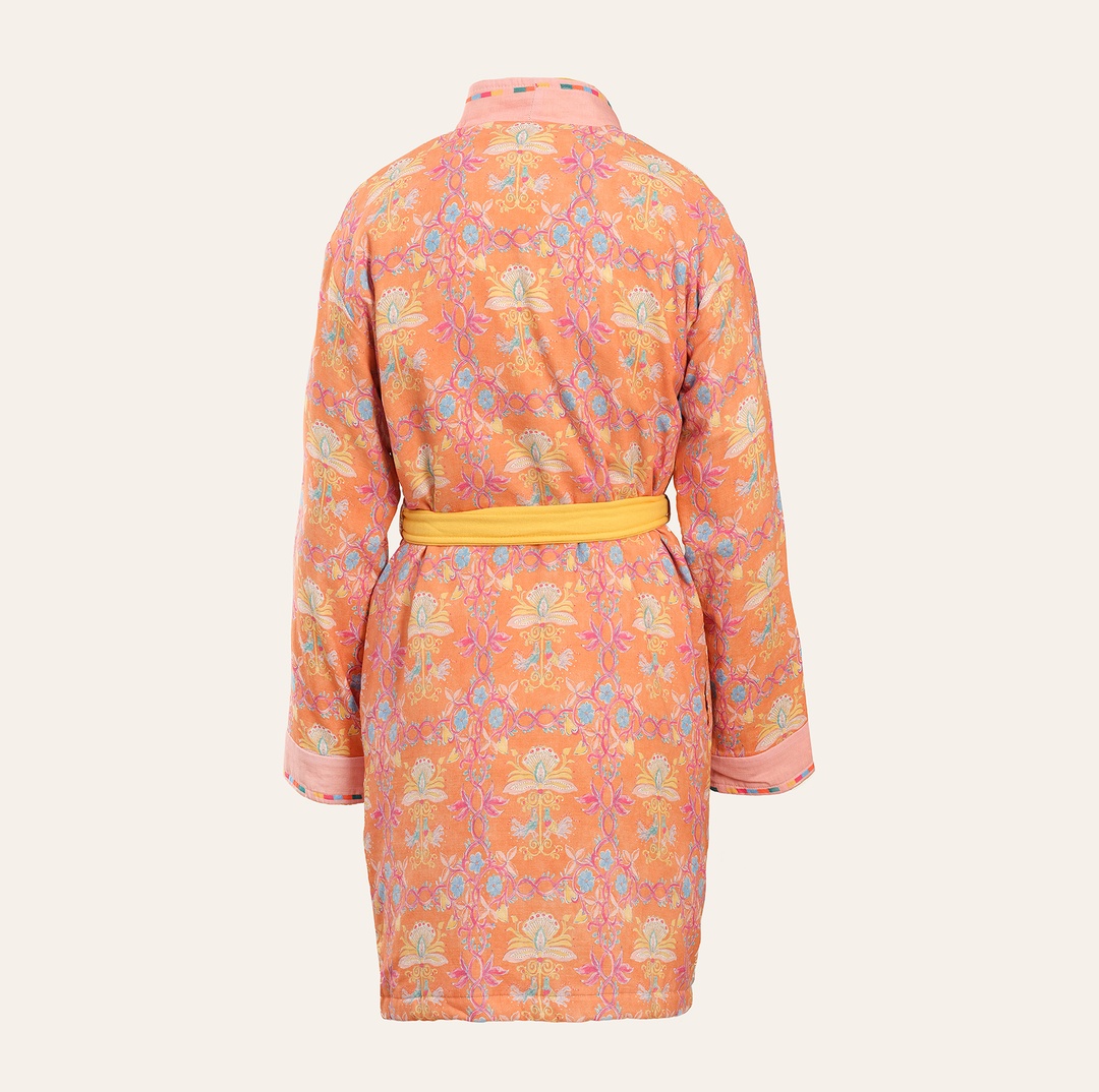 Tabea Kimono Pamuk Bornoz - Turuncu