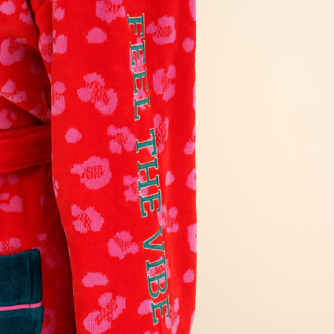 Tabea Pembe - Kırmızı Bornoz