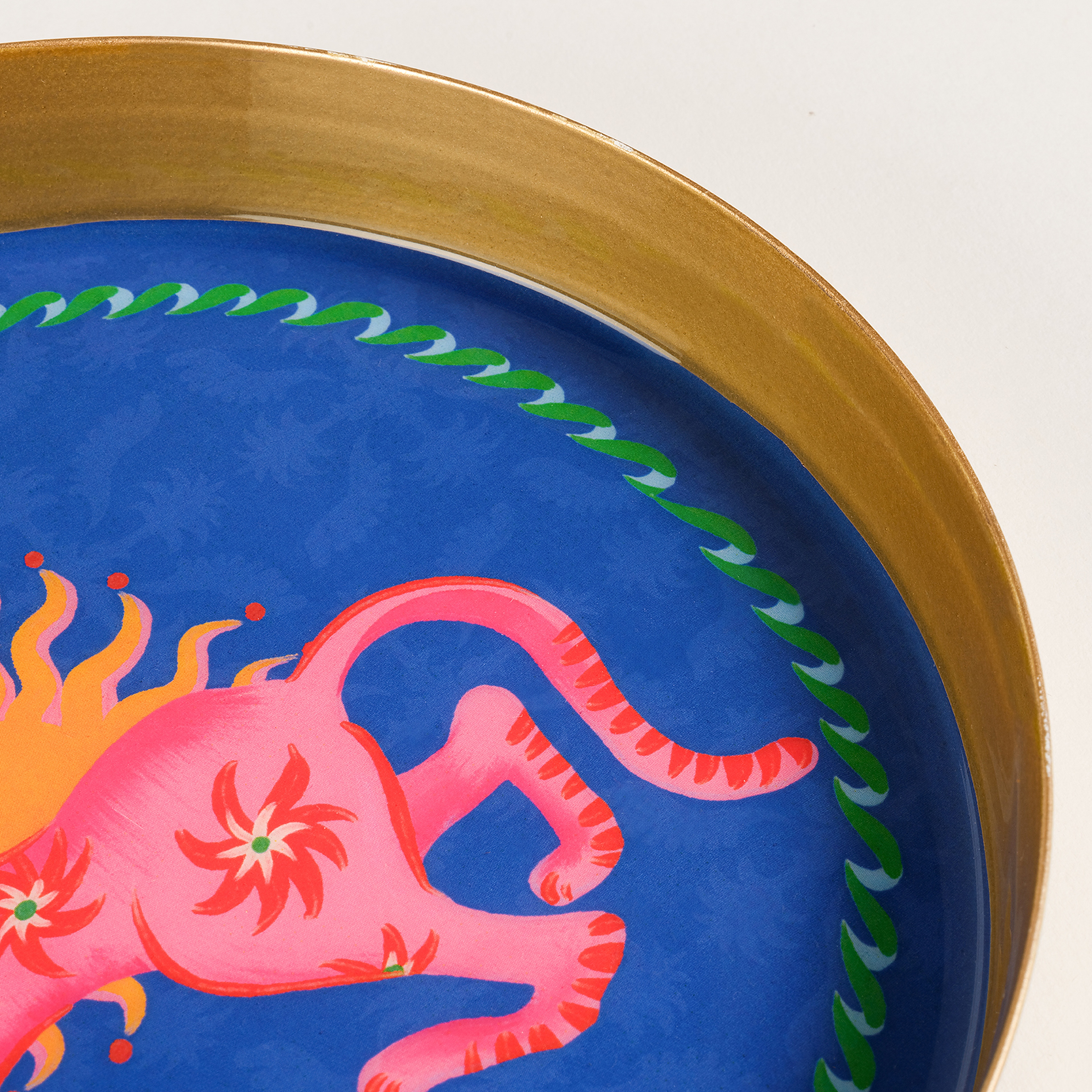 Agra Metal Dekoratif Tepsi 15x15x2 Cm Mavi