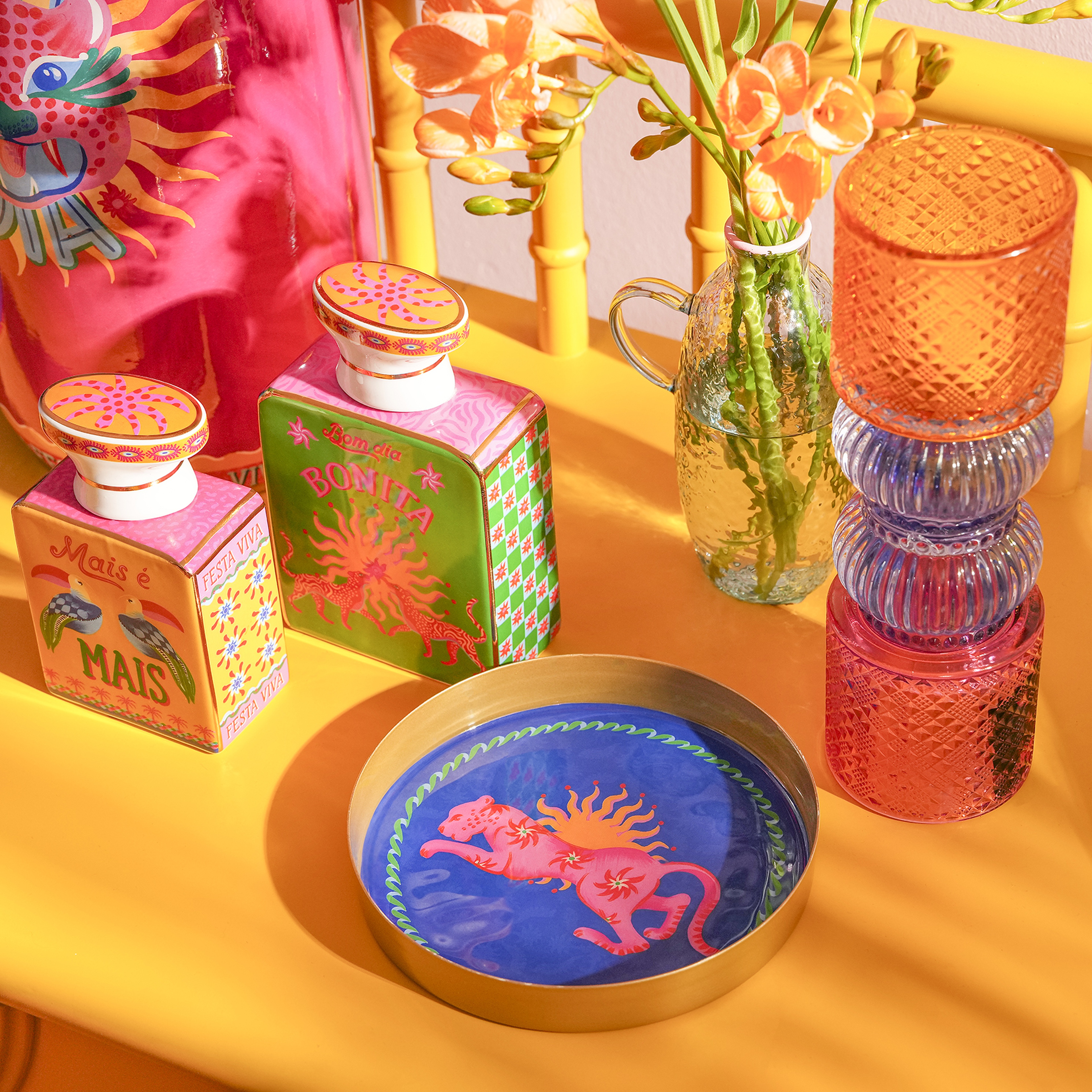 Agra Metal Dekoratif Tepsi 15x15x2 Cm Mavi