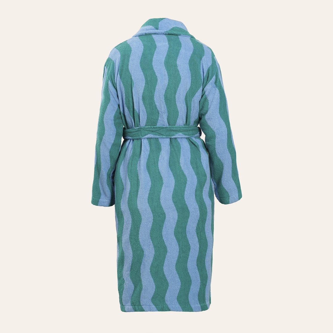 Tabea Pamuk Pamuk %100 Pamuk Bornoz - Yeşil - Mavi