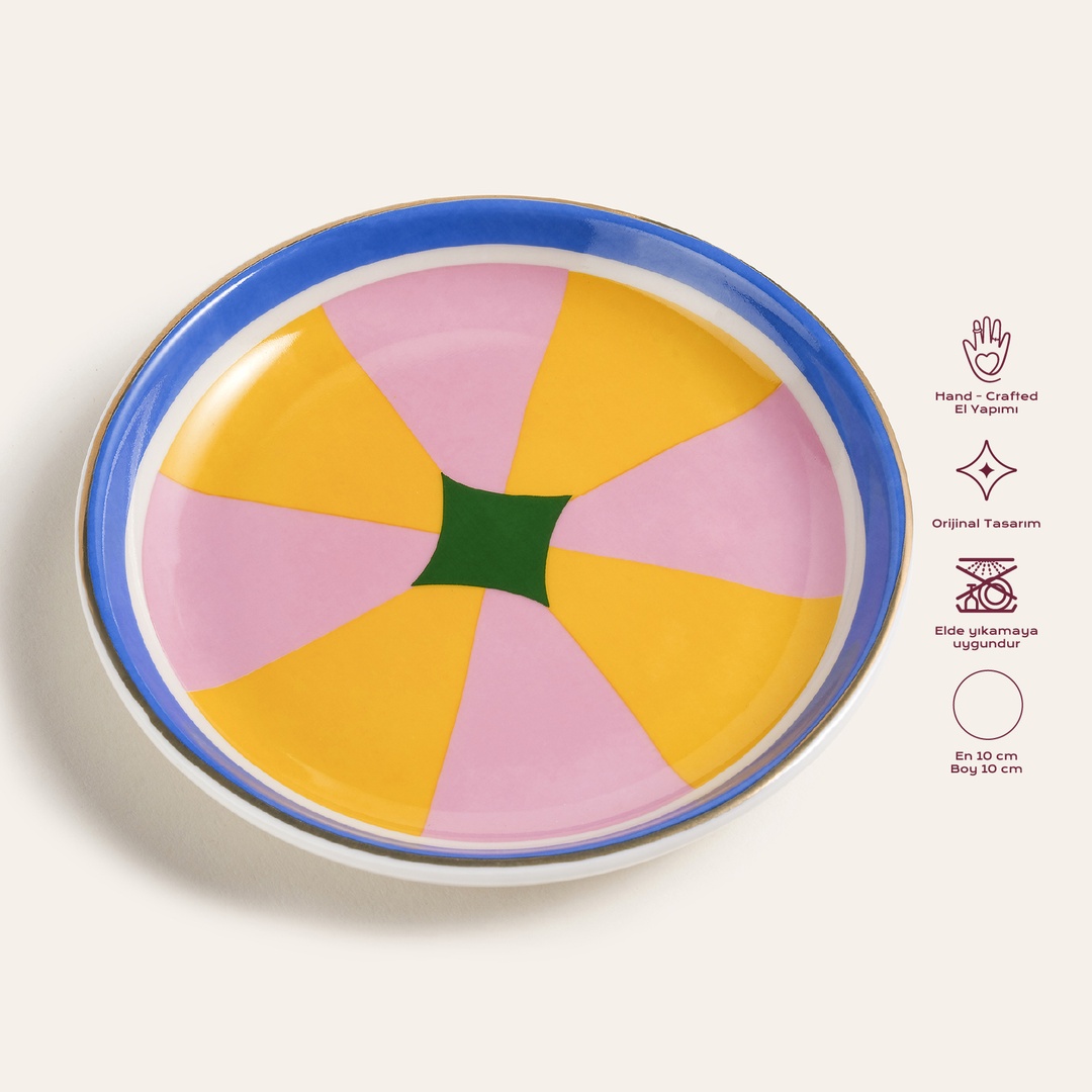 Luohu Porselen Tabak 10x10x1 Cm Renkli