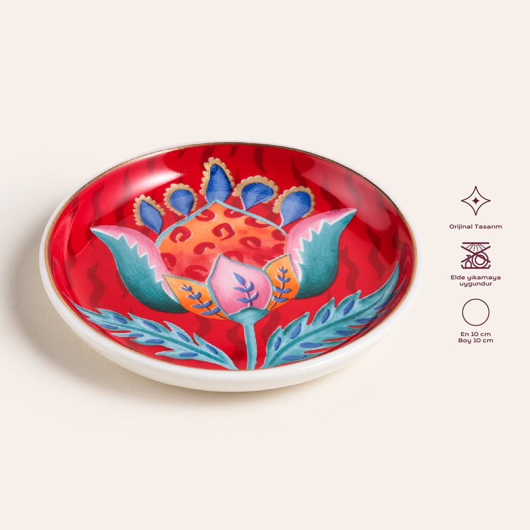 Luohu Porselen Tabak 10 Cm Renkli