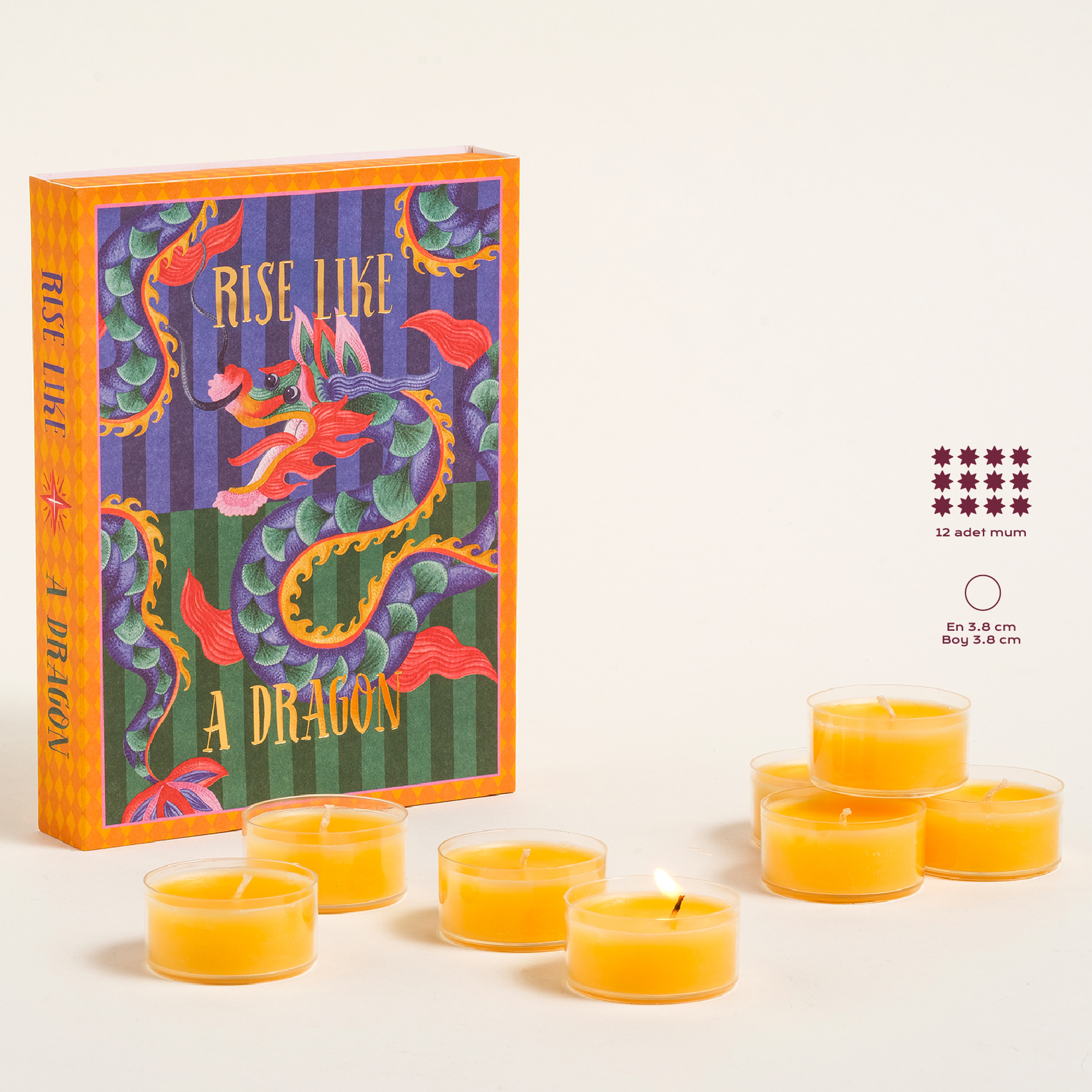 Misi Parafın Mum 12x16 Cm Sarı