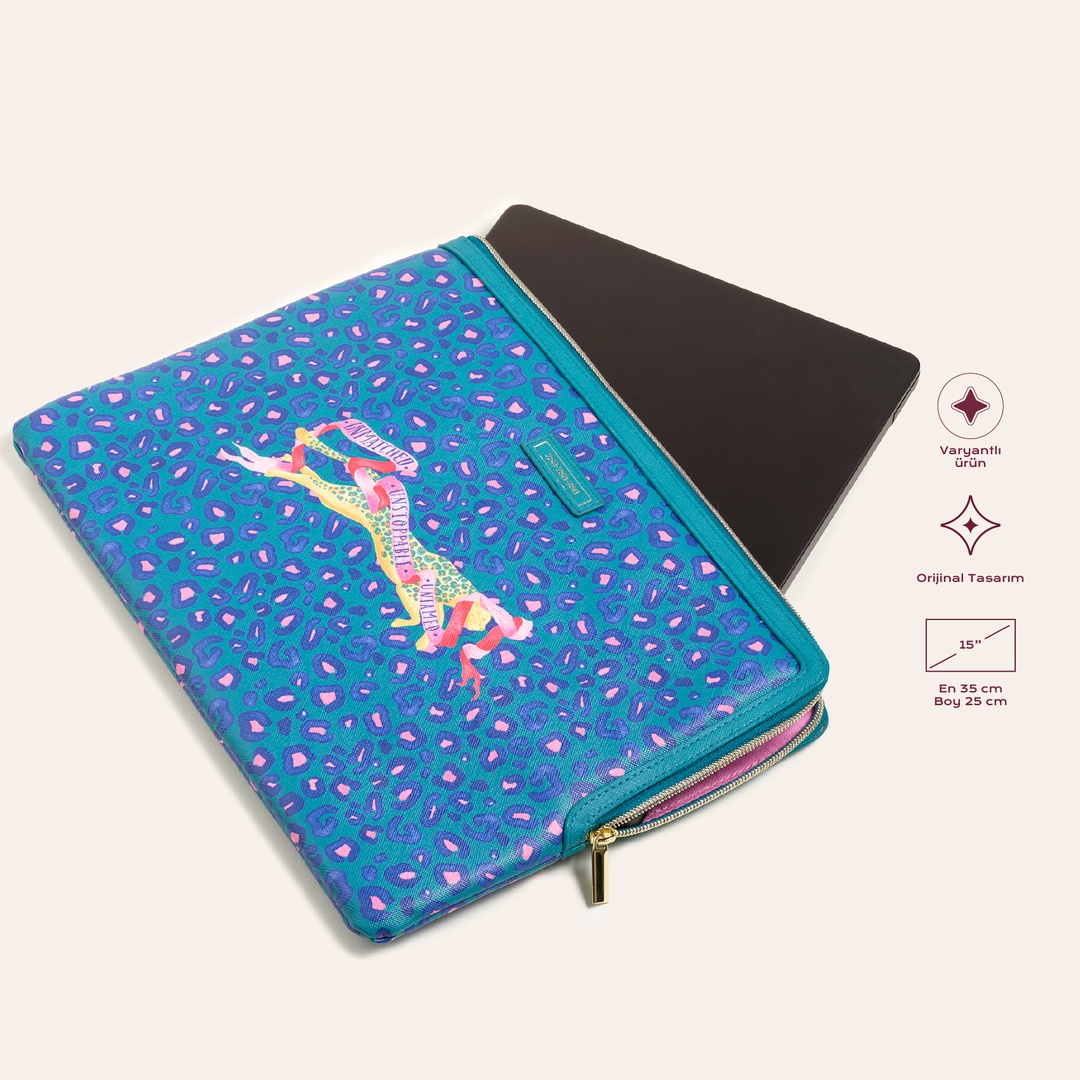 Meılın Pvc Laptop Çantası 15" Koyu Yeşil