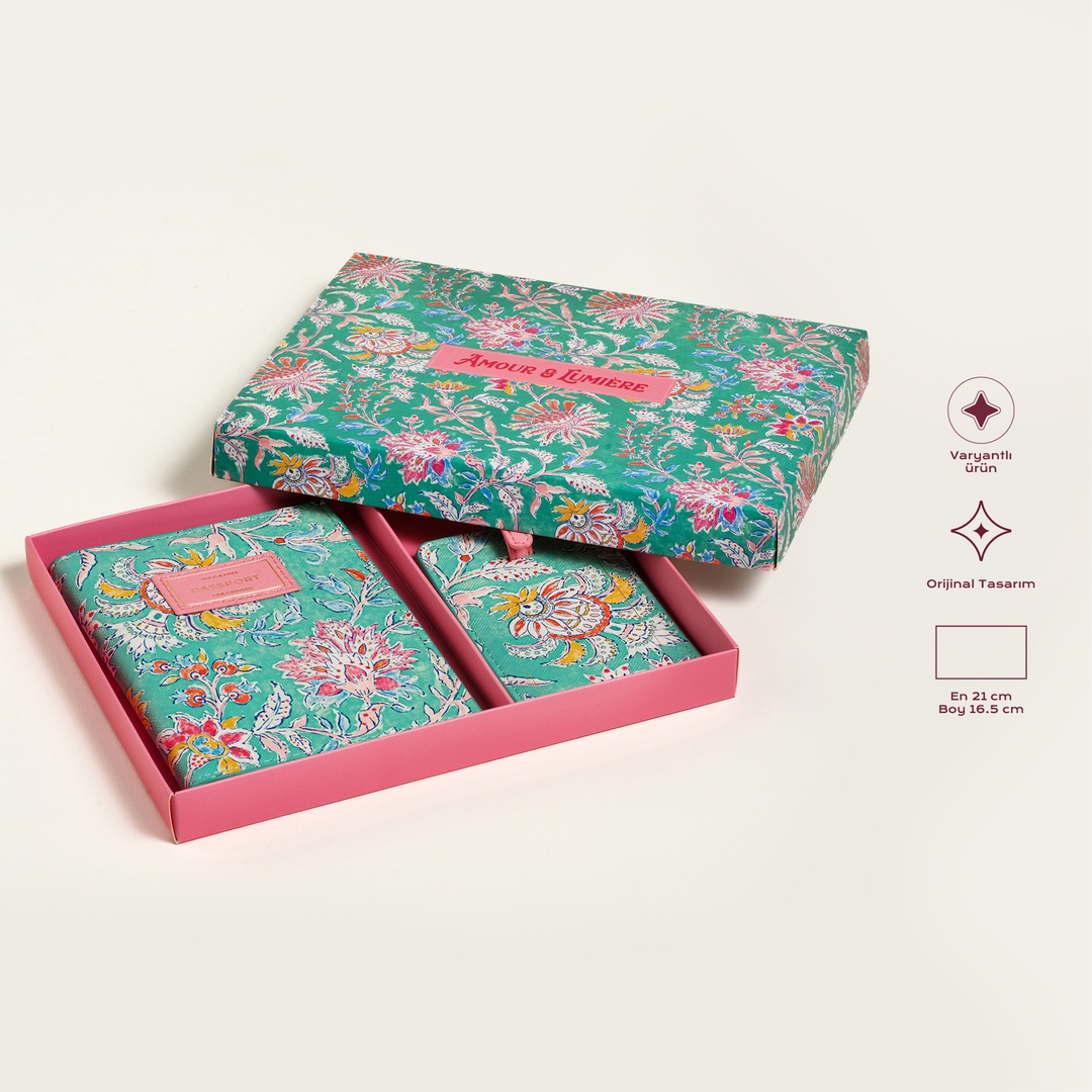 Meılın Pvc Seyahat Seti 21x16.5x2.5 Cm Yeşil