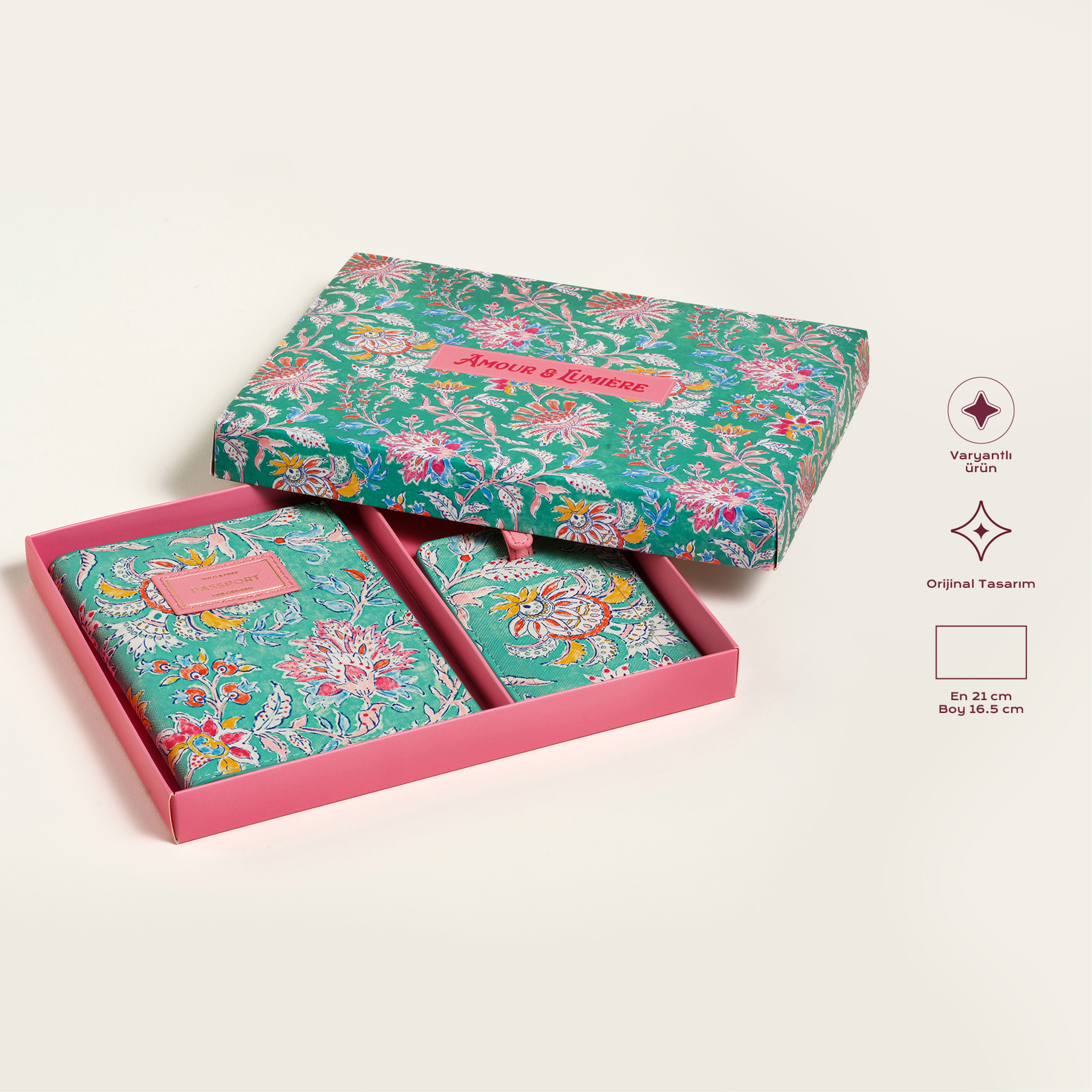 Meılın Pvc Seyahat Seti 21x16.5x2.5 Cm Yeşil