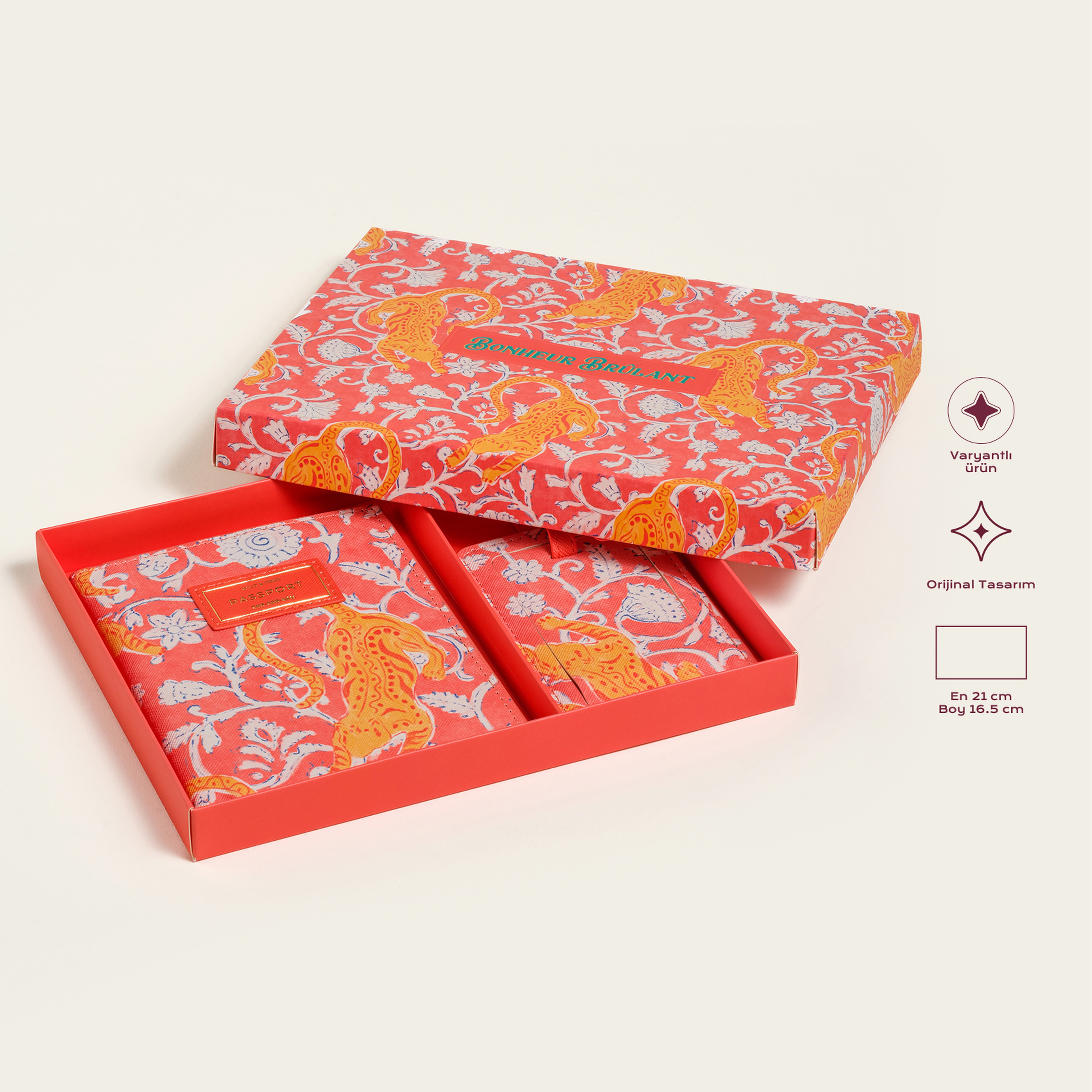 Meılın Pvc Seyahat Seti 21x16.5x2.5 Cm Turuncu