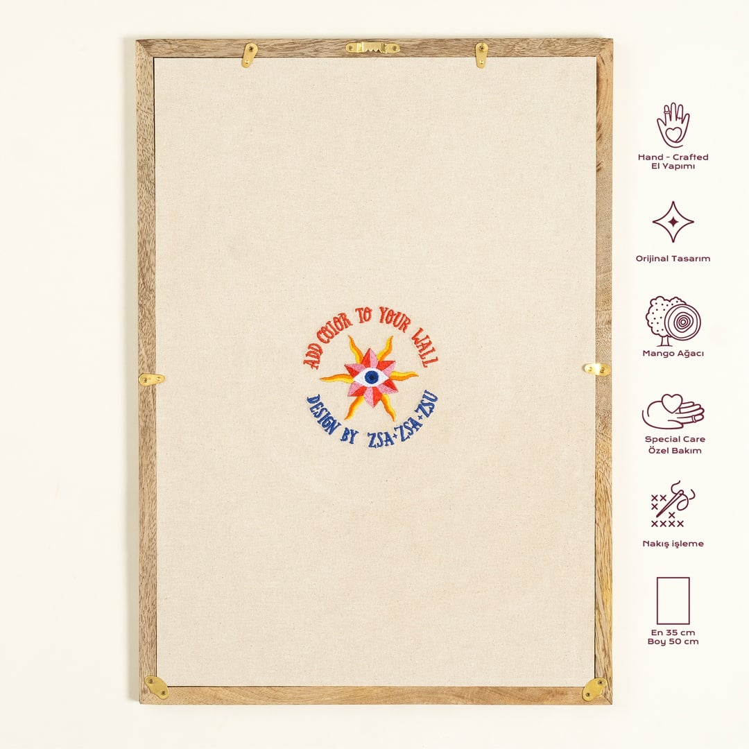 Rajpath - Ağaç Dekoratif Duvar Panosu 50x35 Cm Renkli