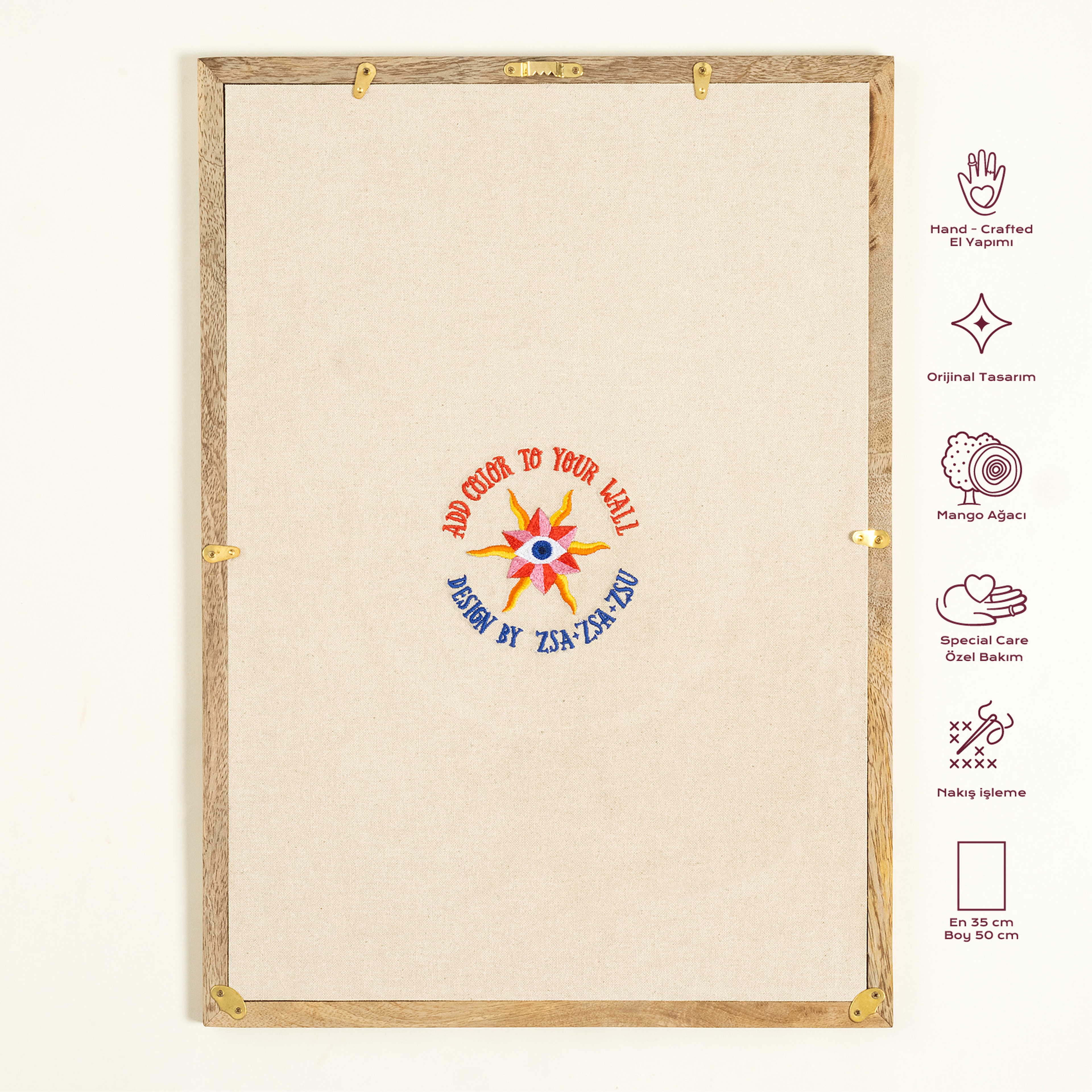 Rajpath - Ağaç Dekoratif Duvar Panosu 50x35 Cm Renkli