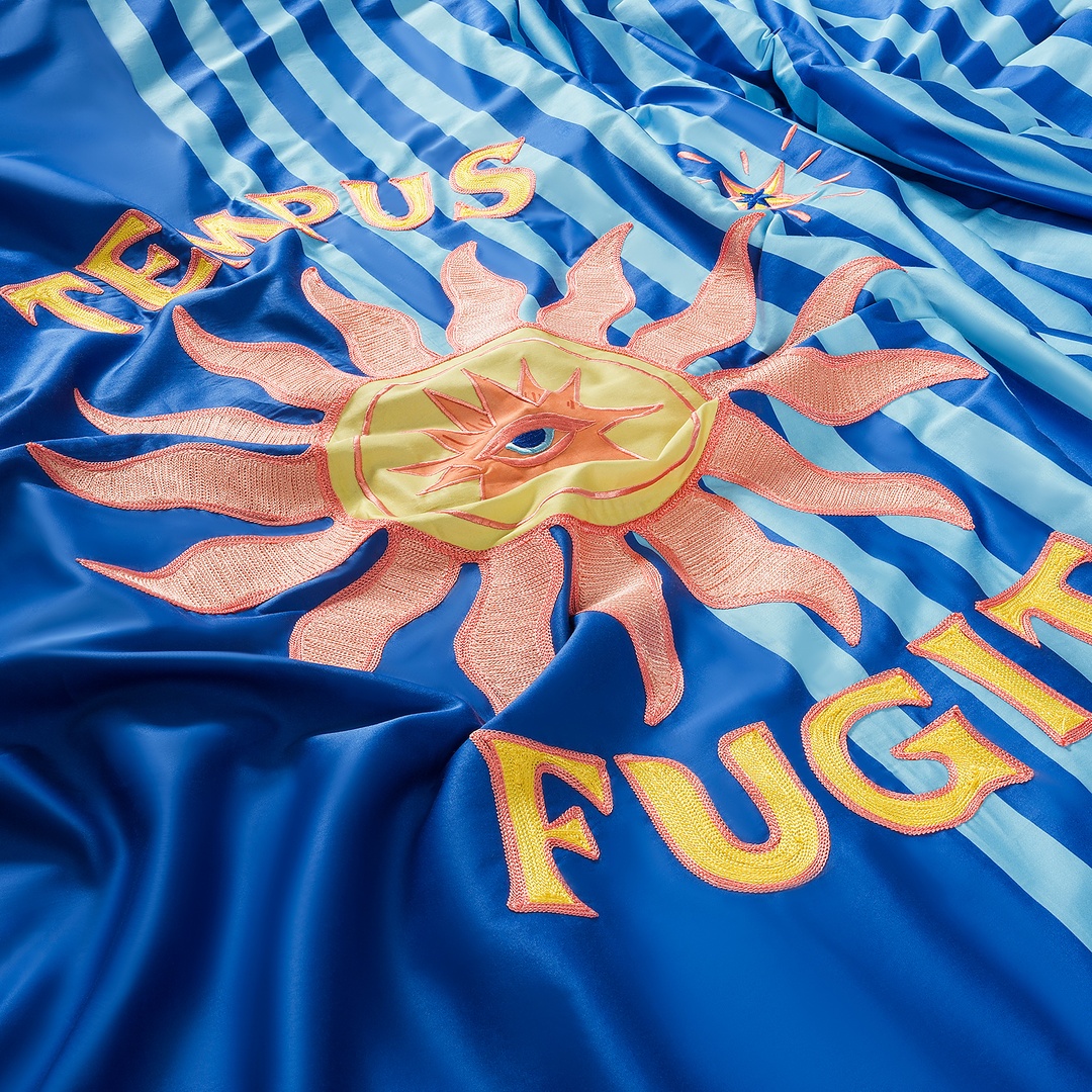 Lahor Mavi Pamuk Saten Nevresim Seti