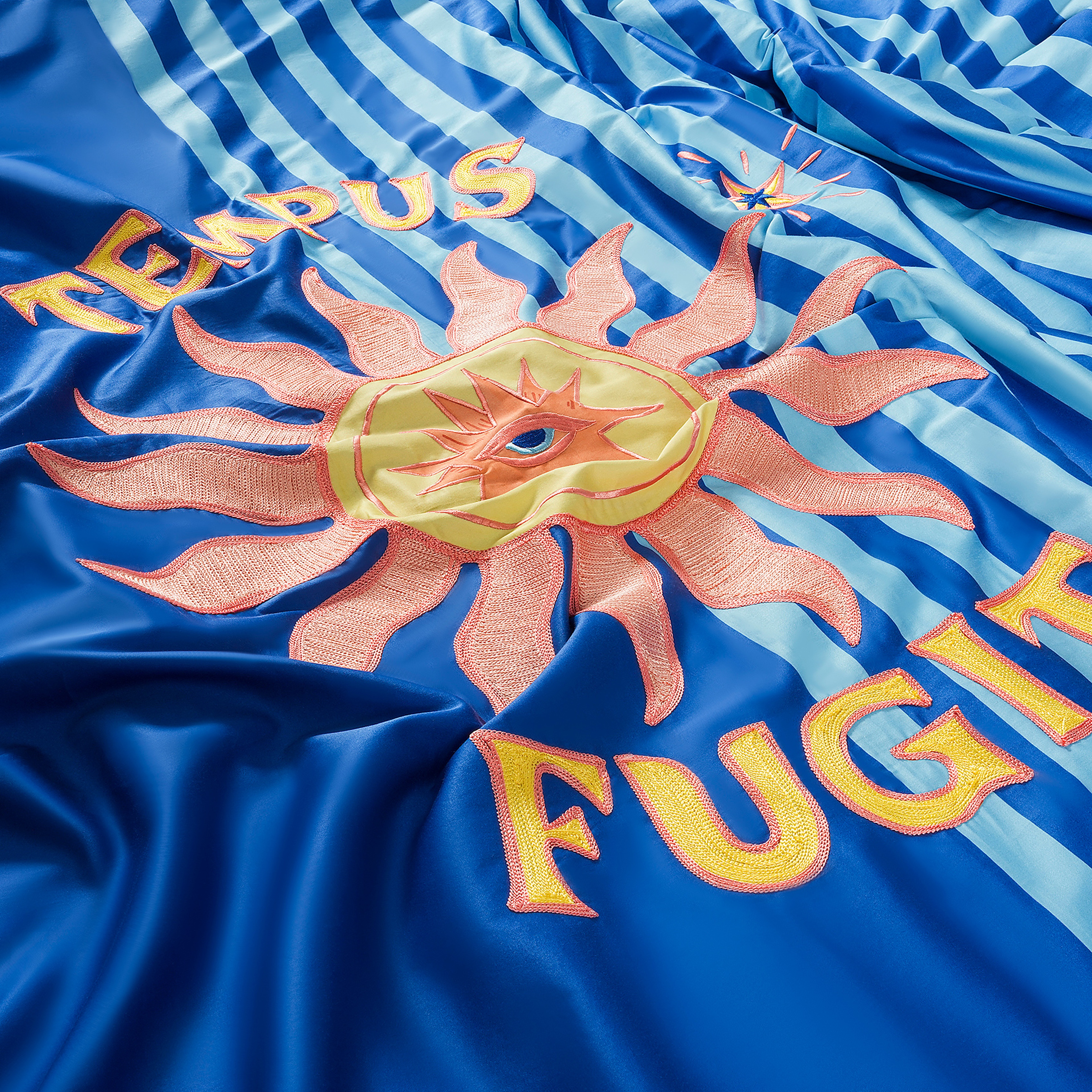 Lahor Mavi Pamuk Saten Nevresim Seti