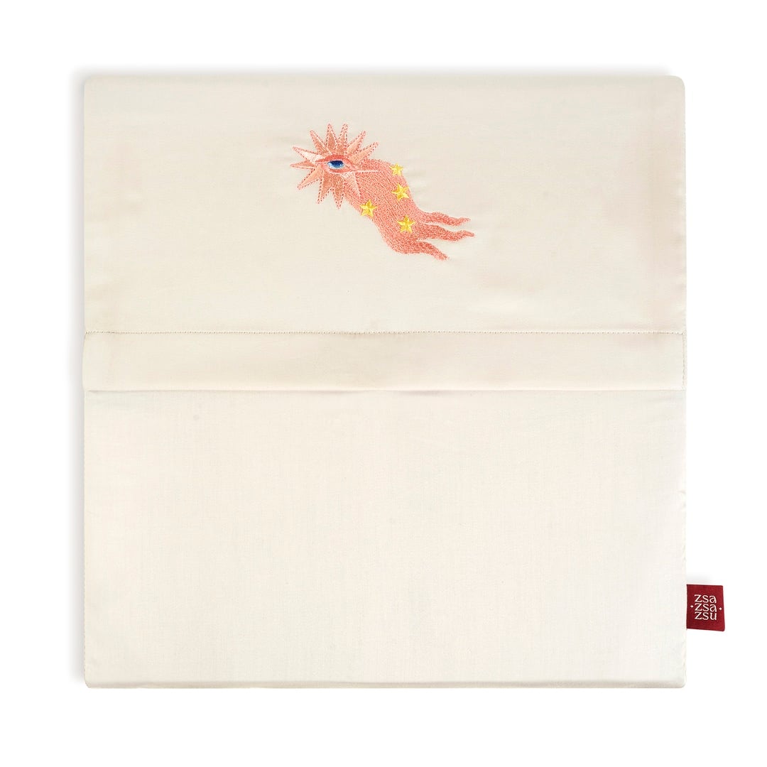 Lahor Mavi Pamuk Saten Nevresim Seti