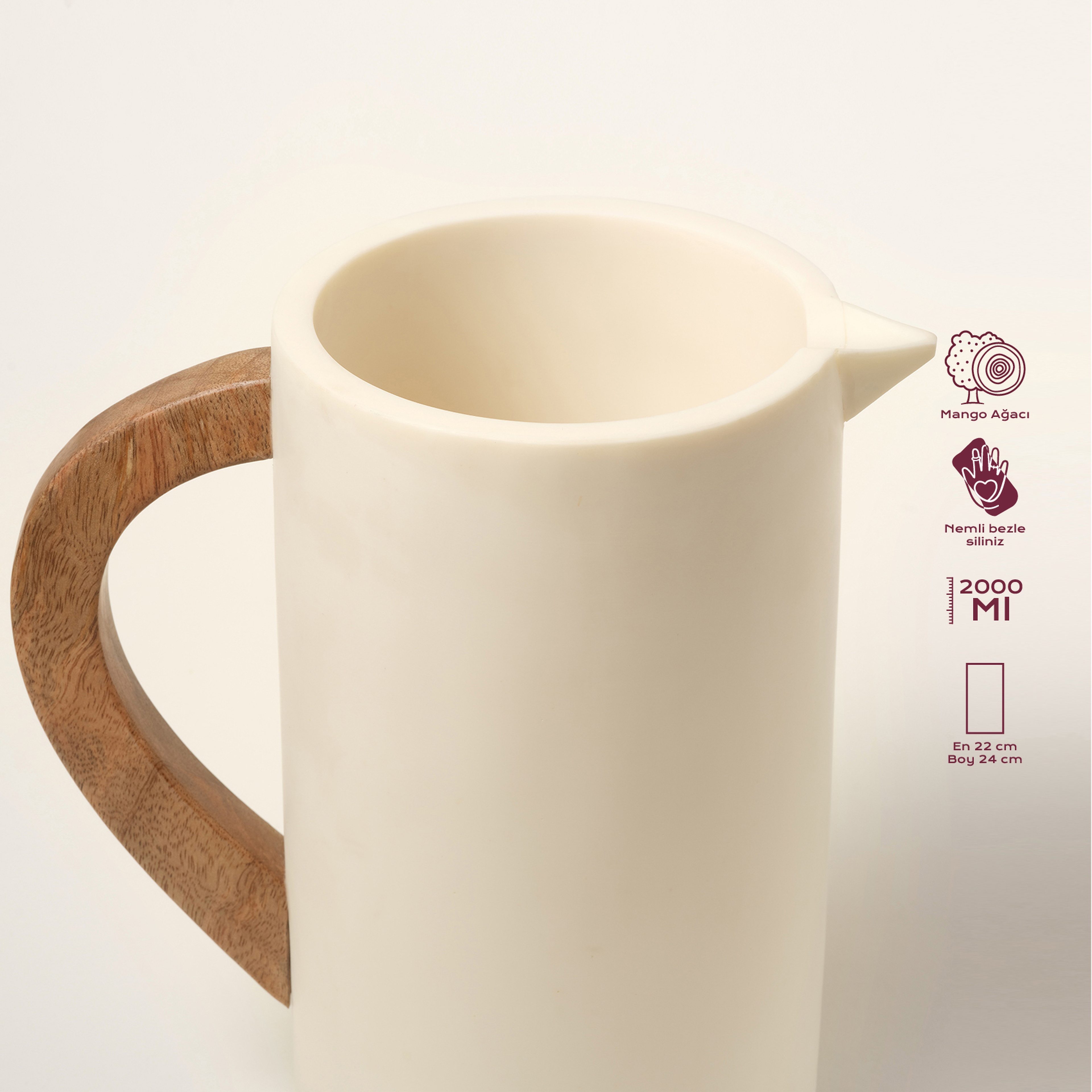 Nohar Reçine - Mango Ağacı Sürahi 2000 Ml Natural - Grı