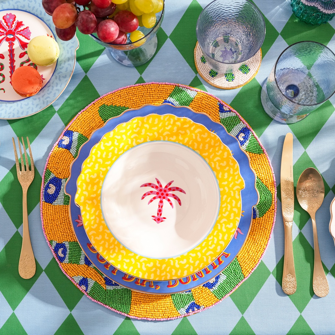 Luohu Porselen Çukur Tabak 23 Cm Sarı