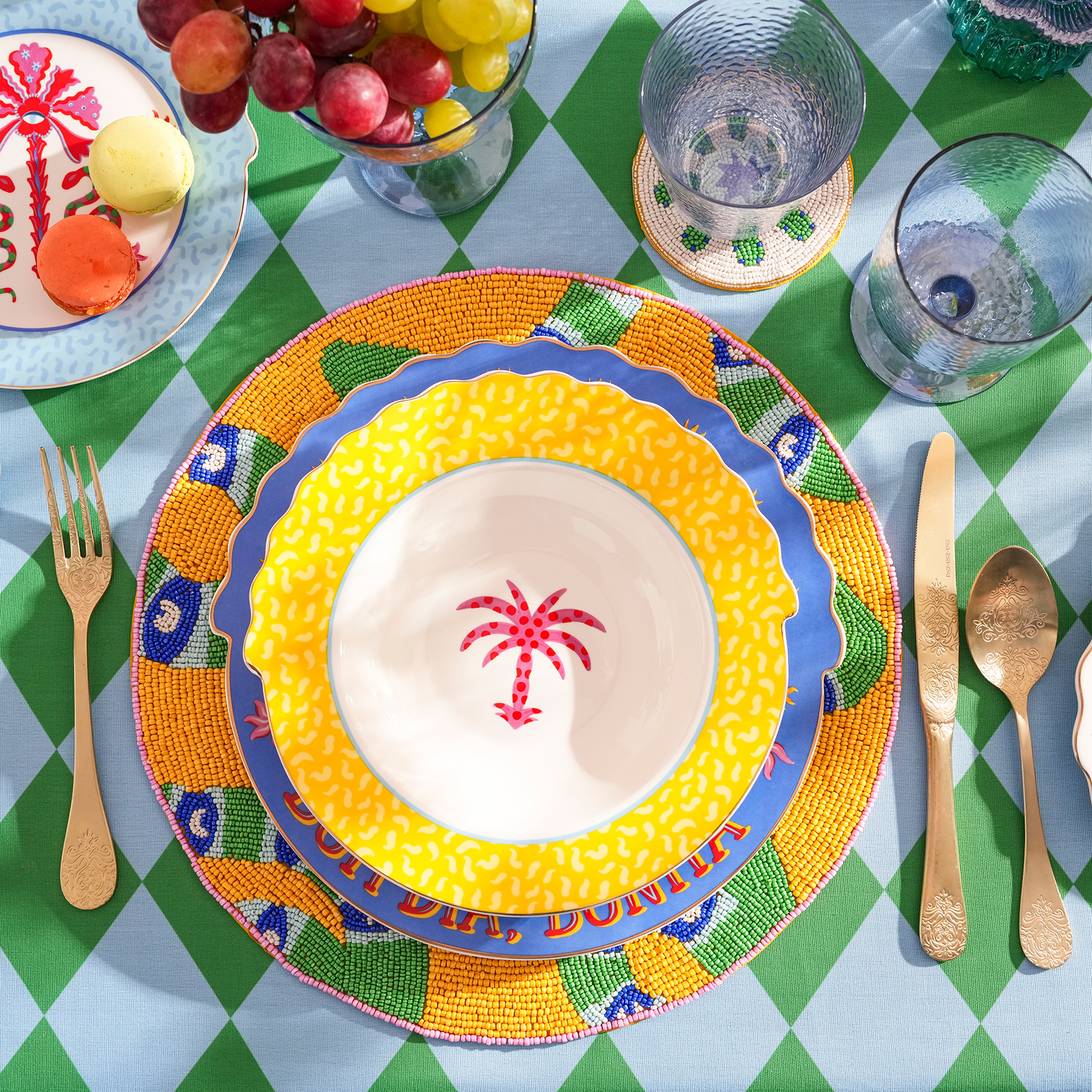 Luohu Porselen Çukur Tabak 23 Cm Sarı