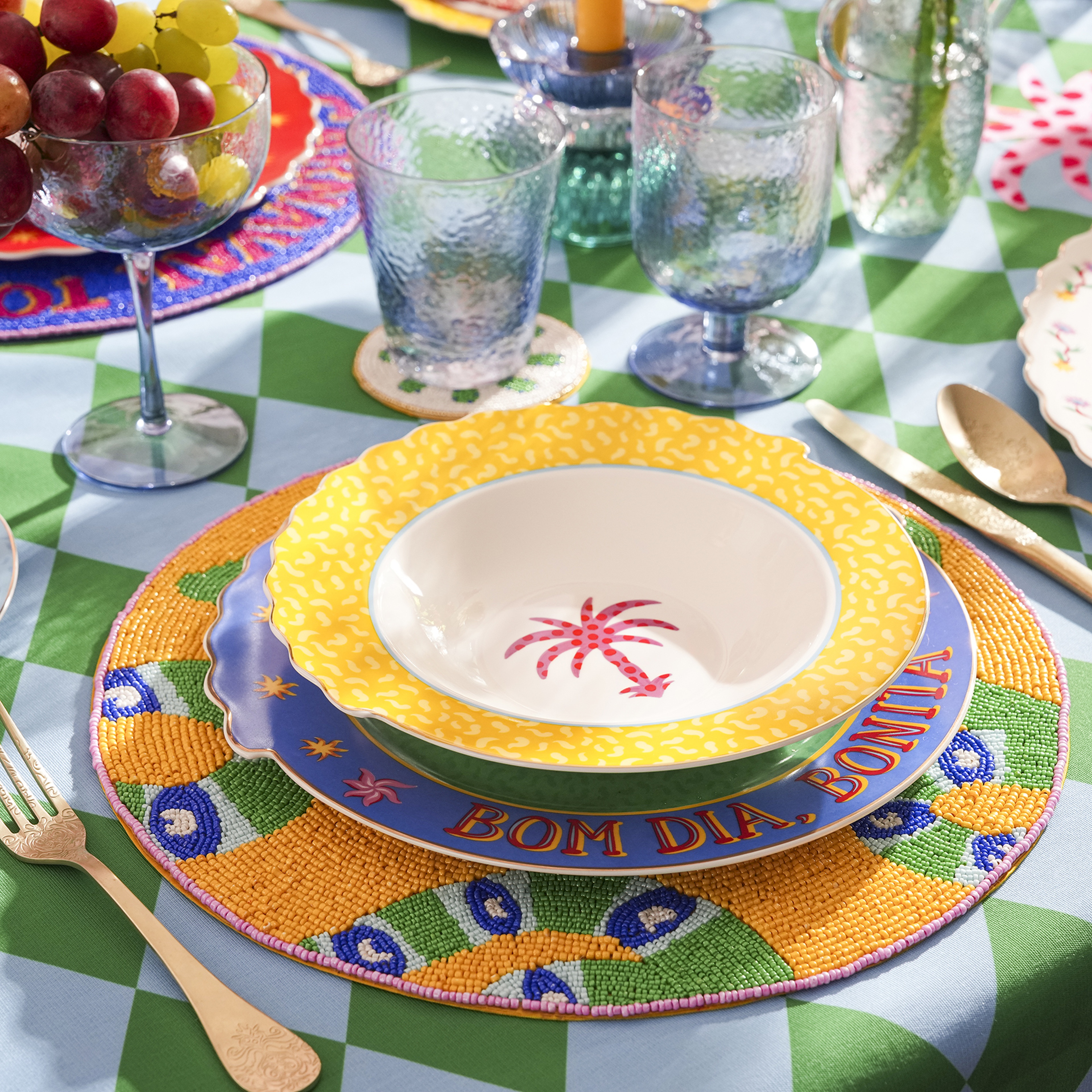 Luohu Porselen Çukur Tabak 23 Cm Sarı