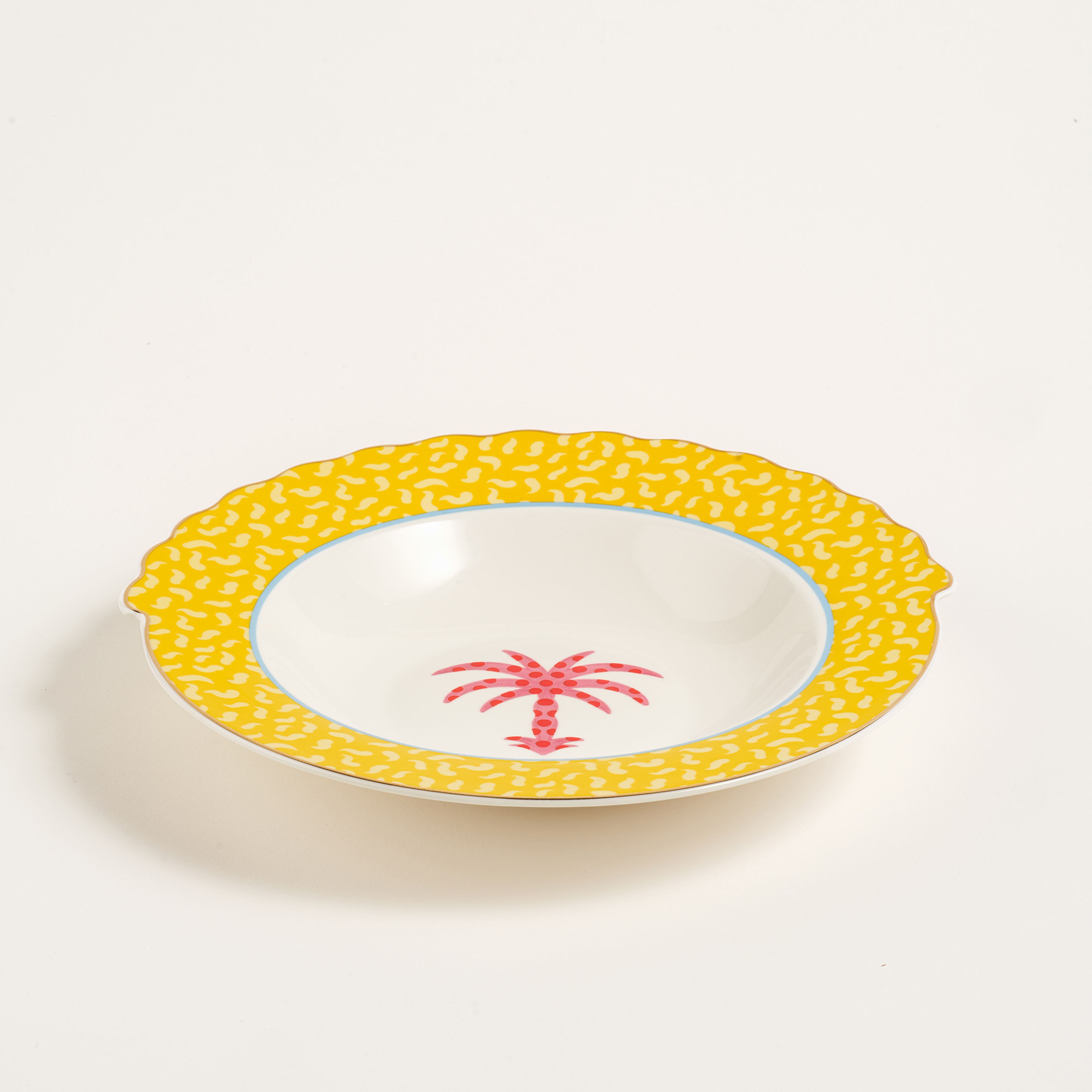 Luohu Porselen Çukur Tabak 23 Cm Sarı