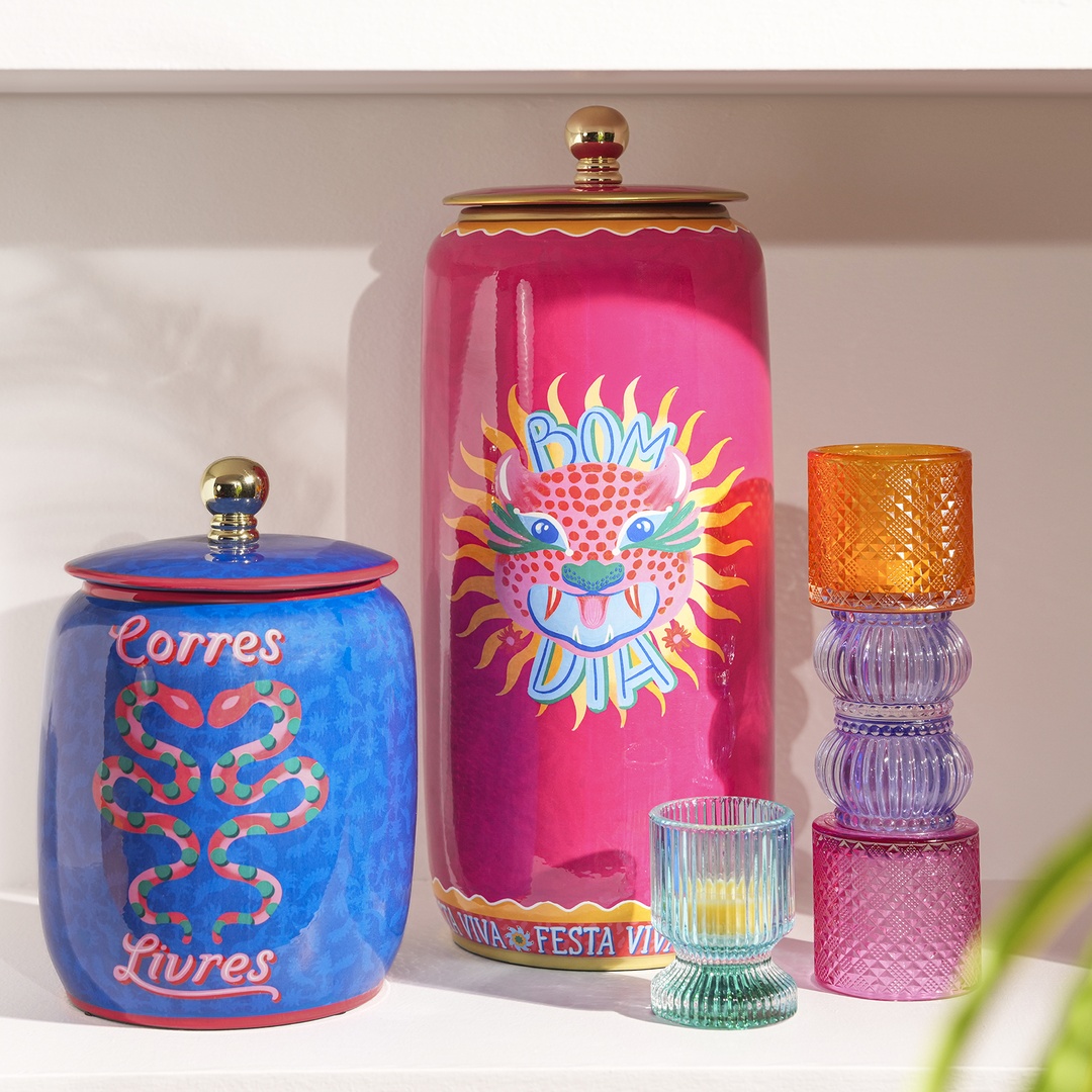 Nanjıng Cam Dekoratif Obje 7x7x23 Cm Renkli