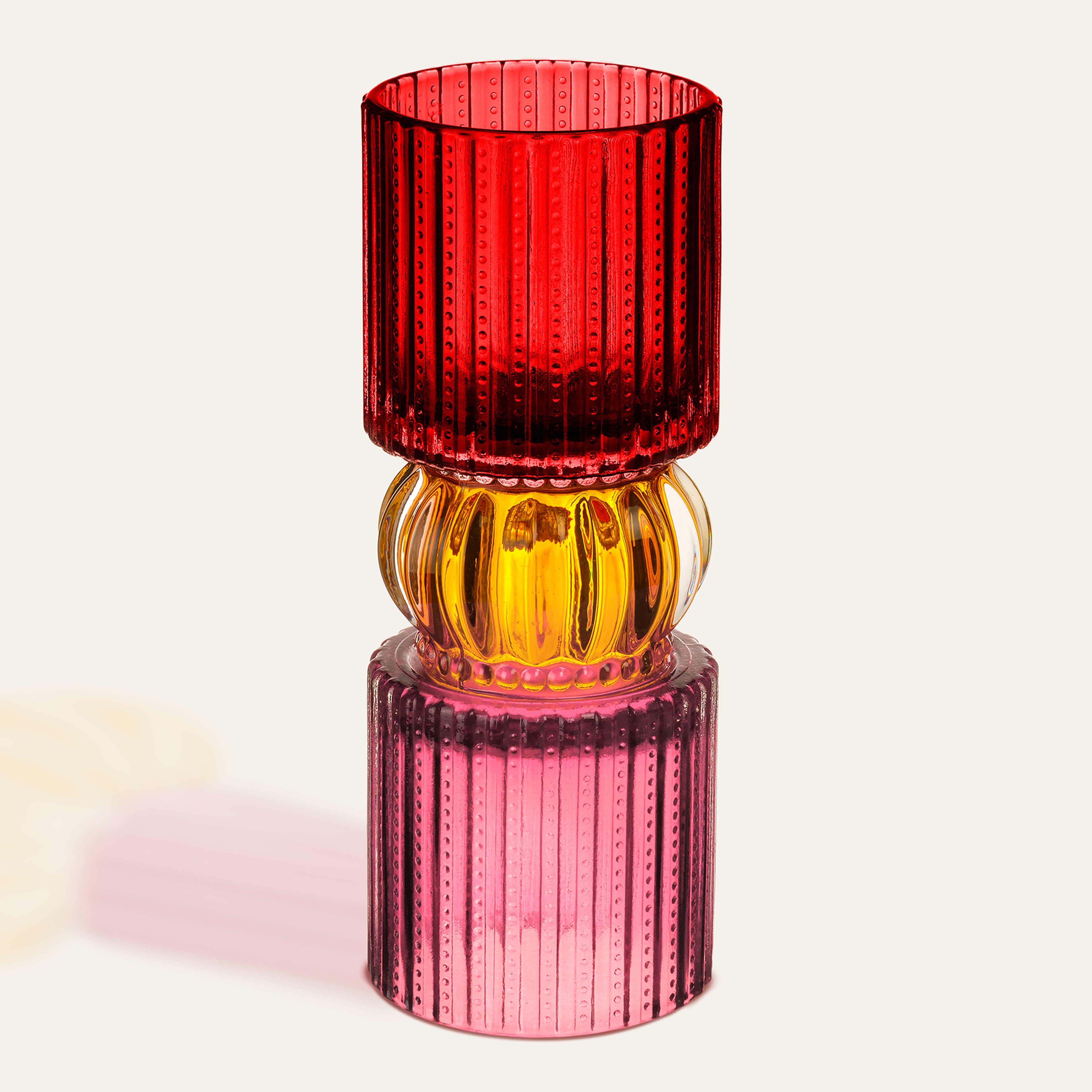 Nanjıng Cam Dekoratif Obje 7x7x18.5 Cm Renkli