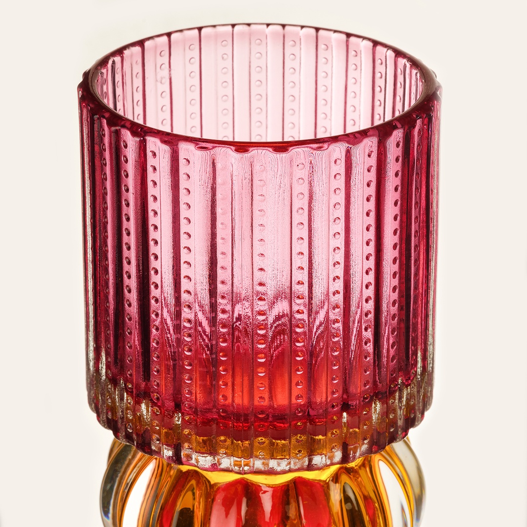 Nanjıng Cam Dekoratif Obje 7x7x18.5 Cm Renkli