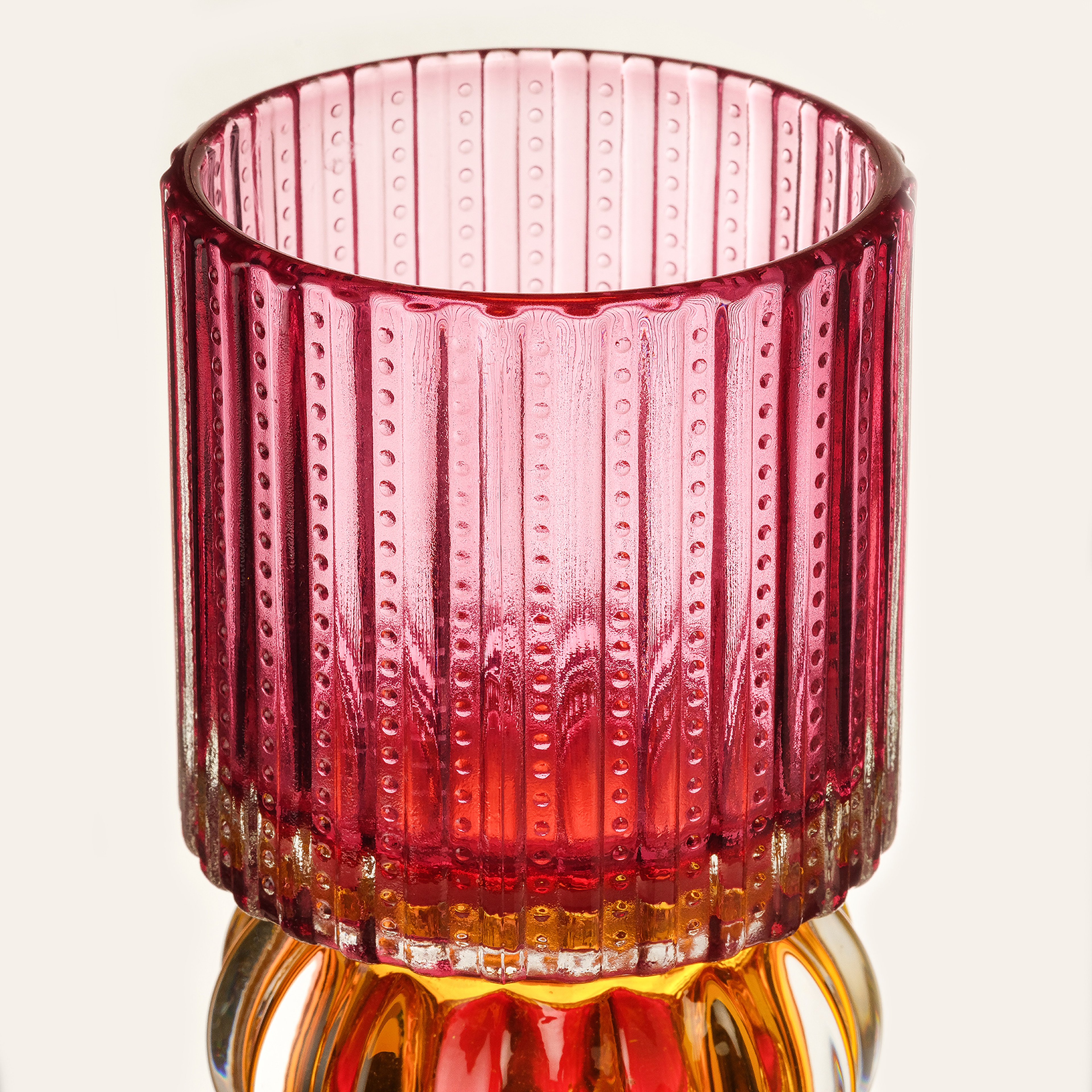 Nanjıng Cam Dekoratif Obje 7x7x18.5 Cm Renkli