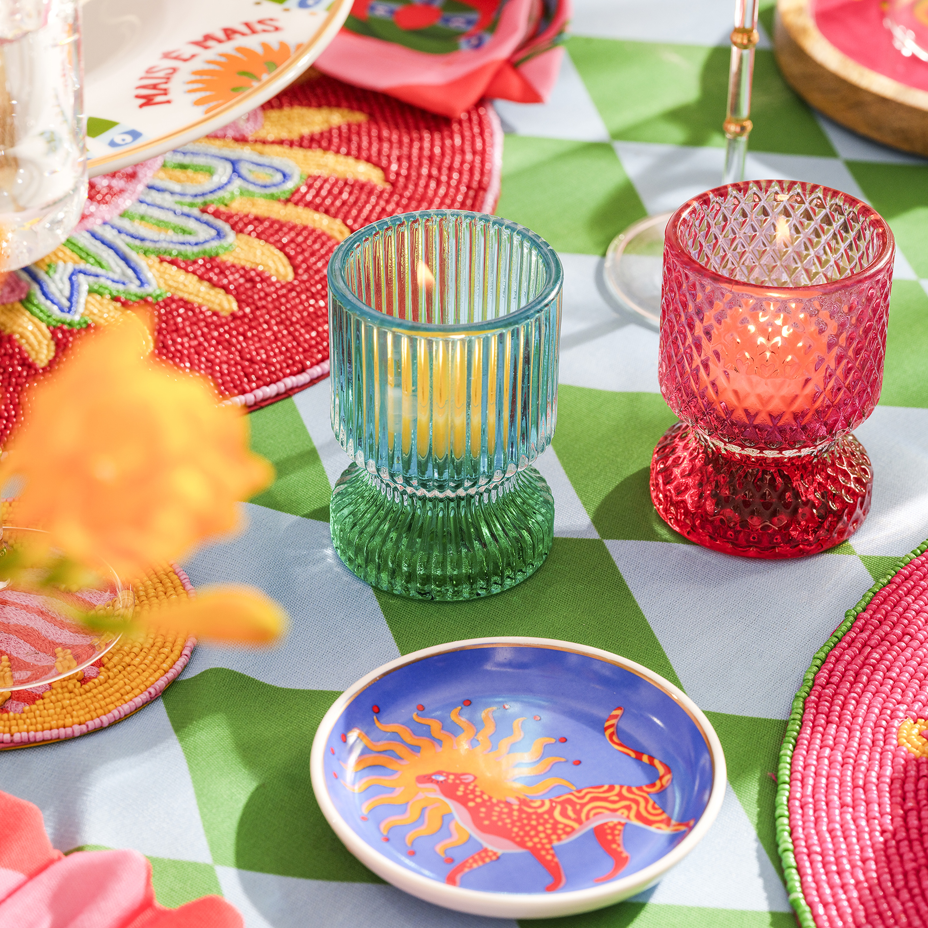 Nanjıng Cam Dekoratif Obje 6x6x8.5 Cm Renkli