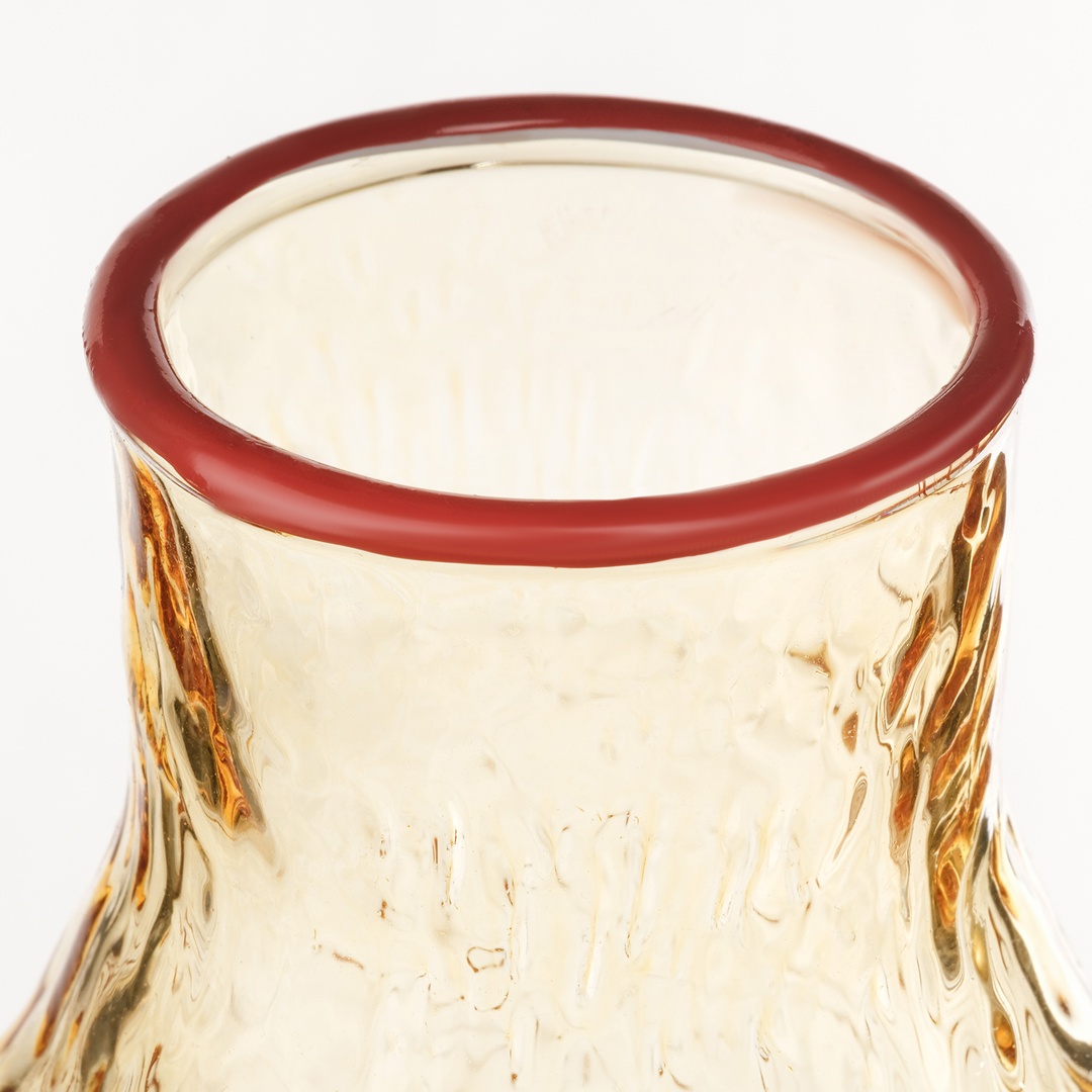 Nanjıng Borosilikat Cam Vazo 13.5x13.5x21.5 Cm Renkli