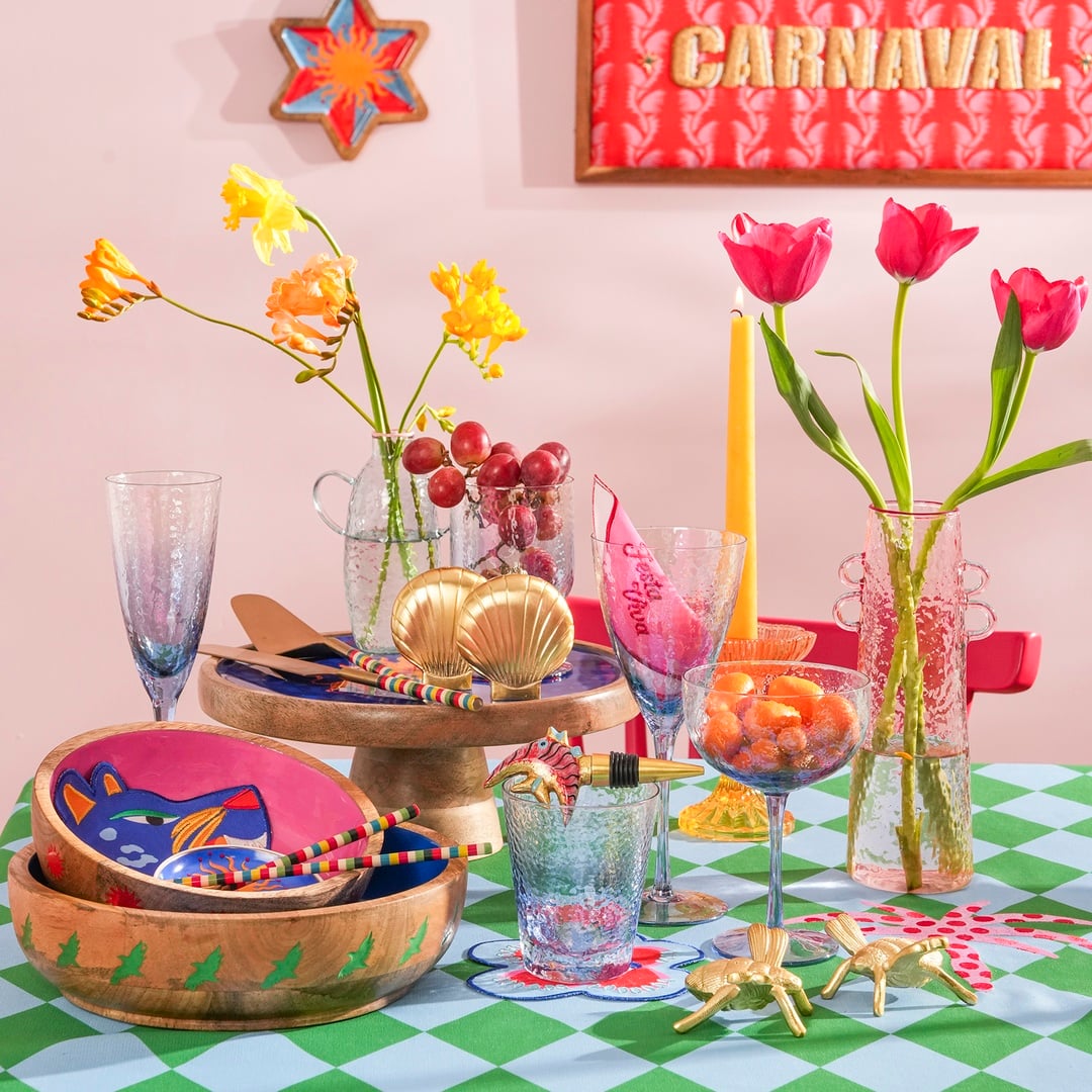 Nanjıng Borosilikat Cam Vazo 8x10x24 Cm Renkli