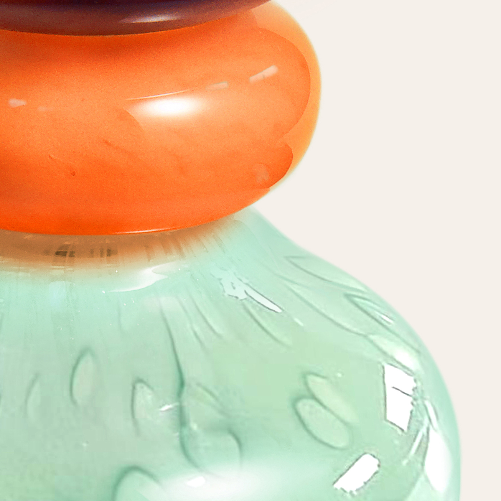 Baıta El Üretimi Cam Vazo 20x20x39 Cm Renkli