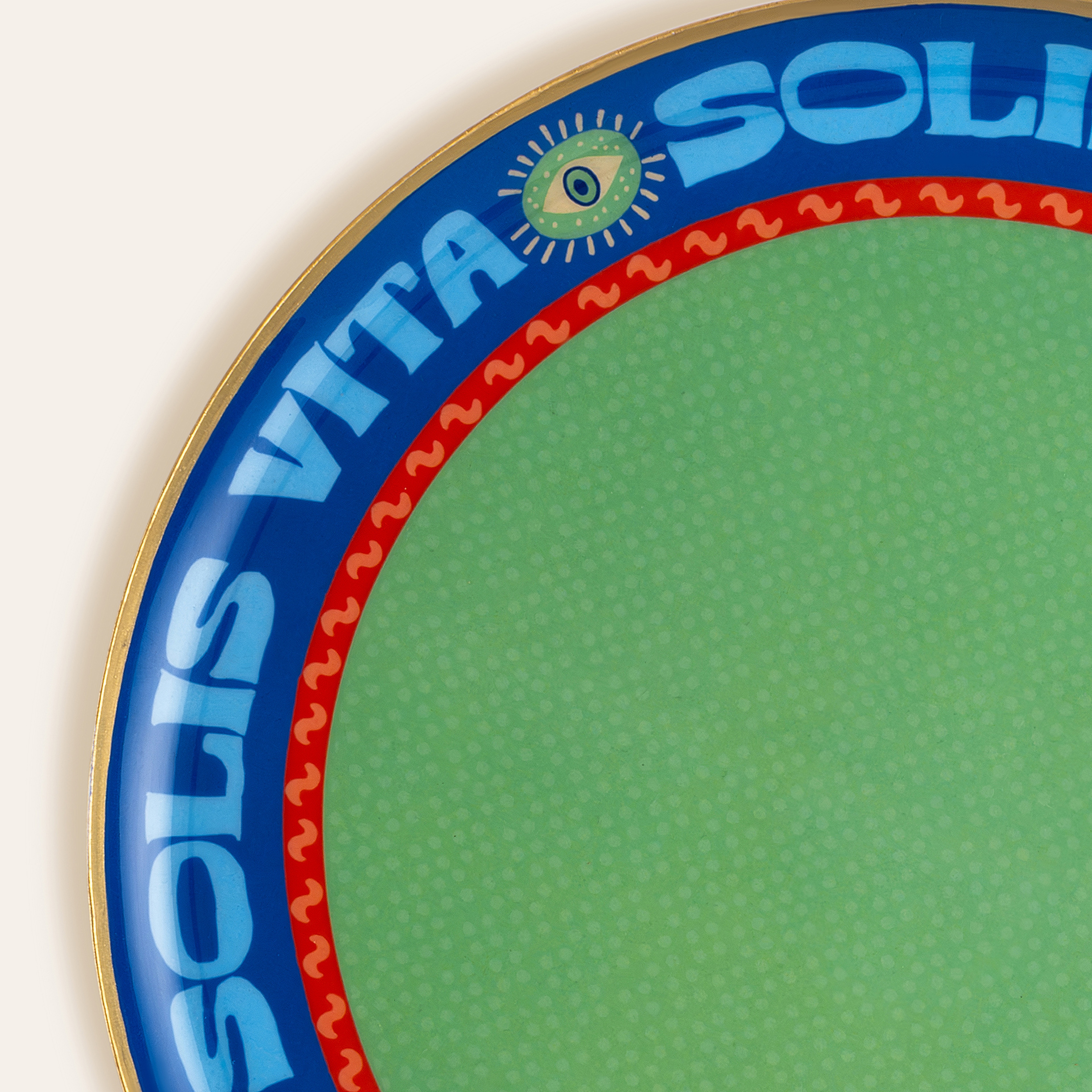 Agra Metal Dekoratif Tepsi 30x30 Cm Mavi