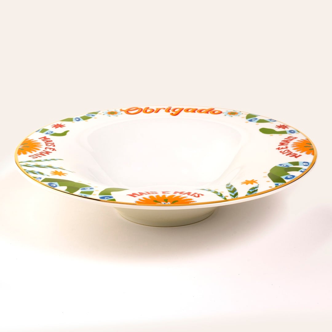 Lublın Porselen Makarna Tabağı 30 Cm Yeşil