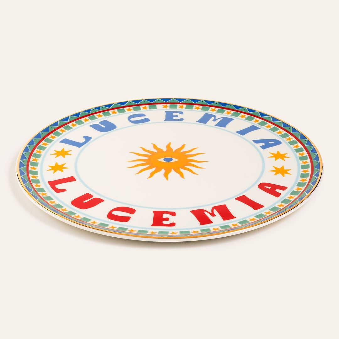 Lublın Porselen Pizza Tabağı 33 Cm Mavi