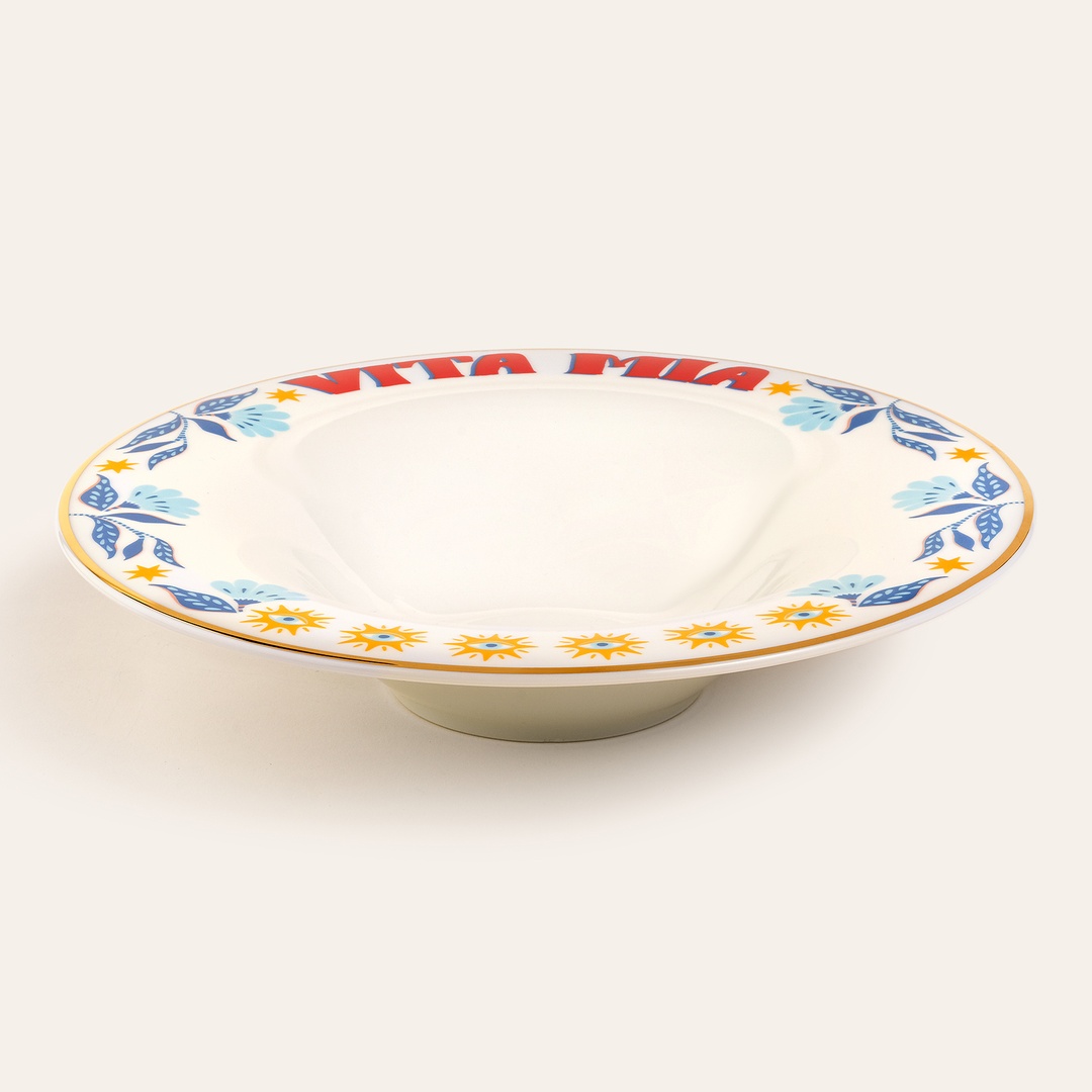 Lublın Porselen Makarna Tabağı 30 Cm Mavi