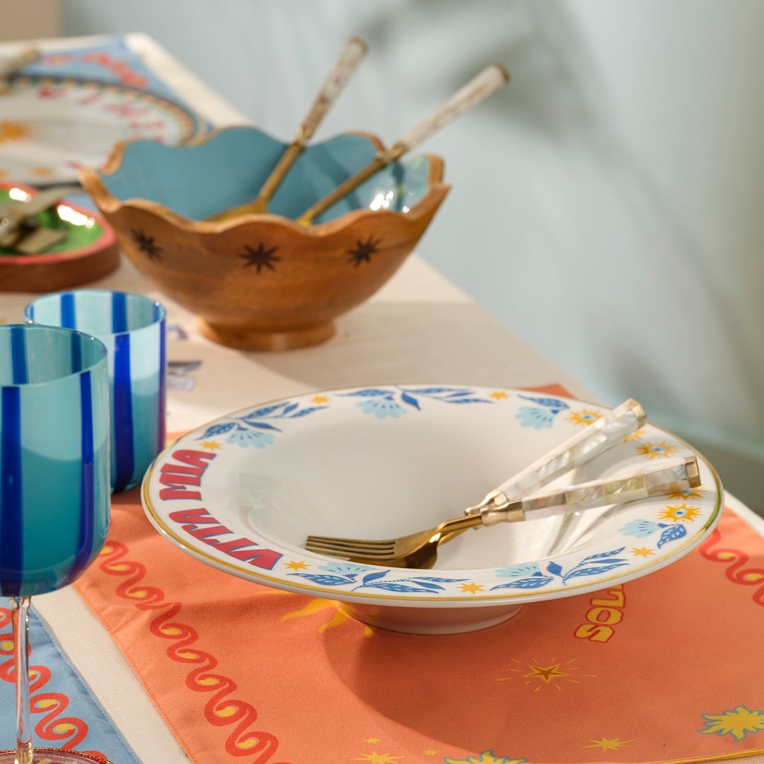 Lublın Porselen Makarna Tabağı 30 Cm Mavi