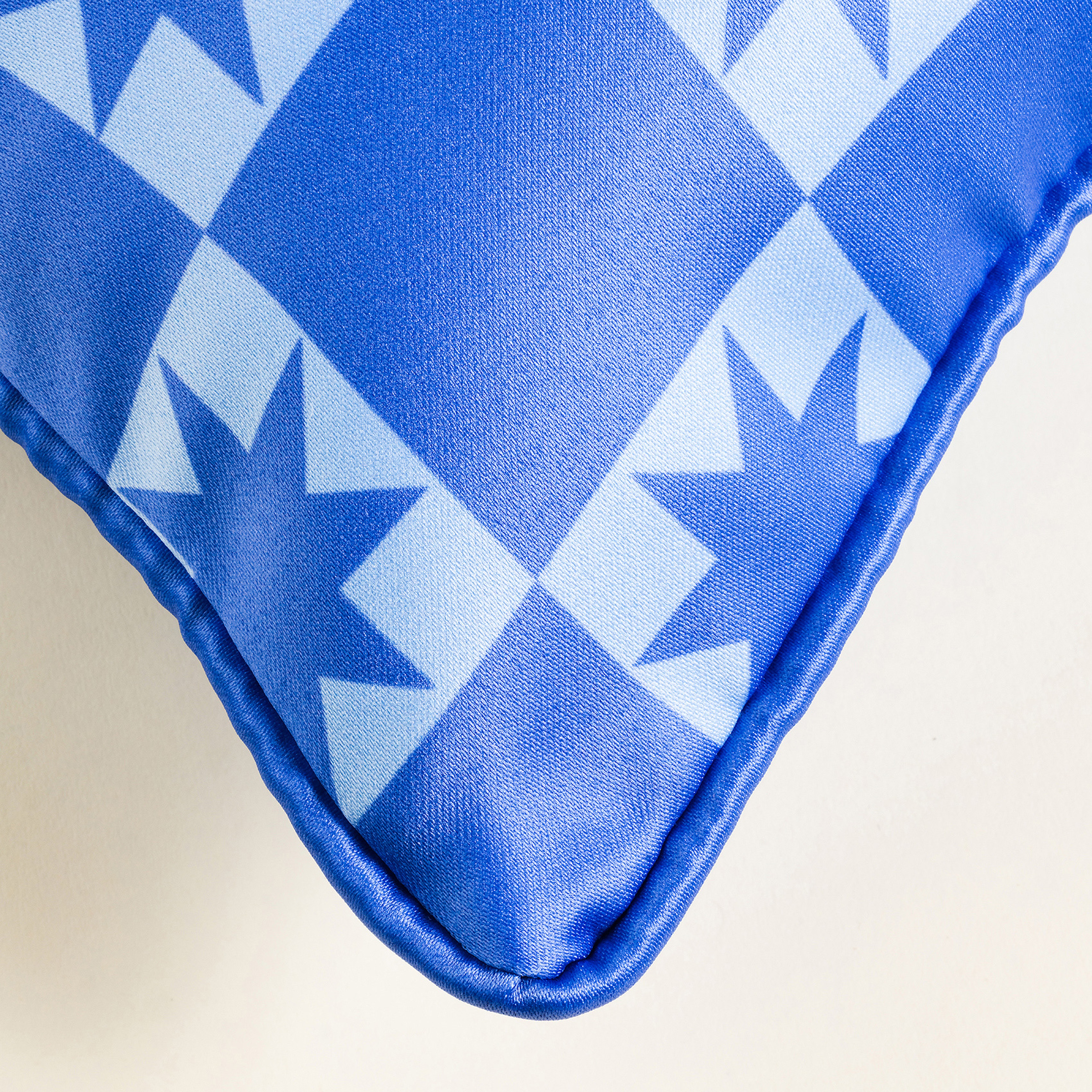 Prusa Dijital Baskılı Nakışlı Pes Dolgulu Kırlent 20x55 Cm Mavi