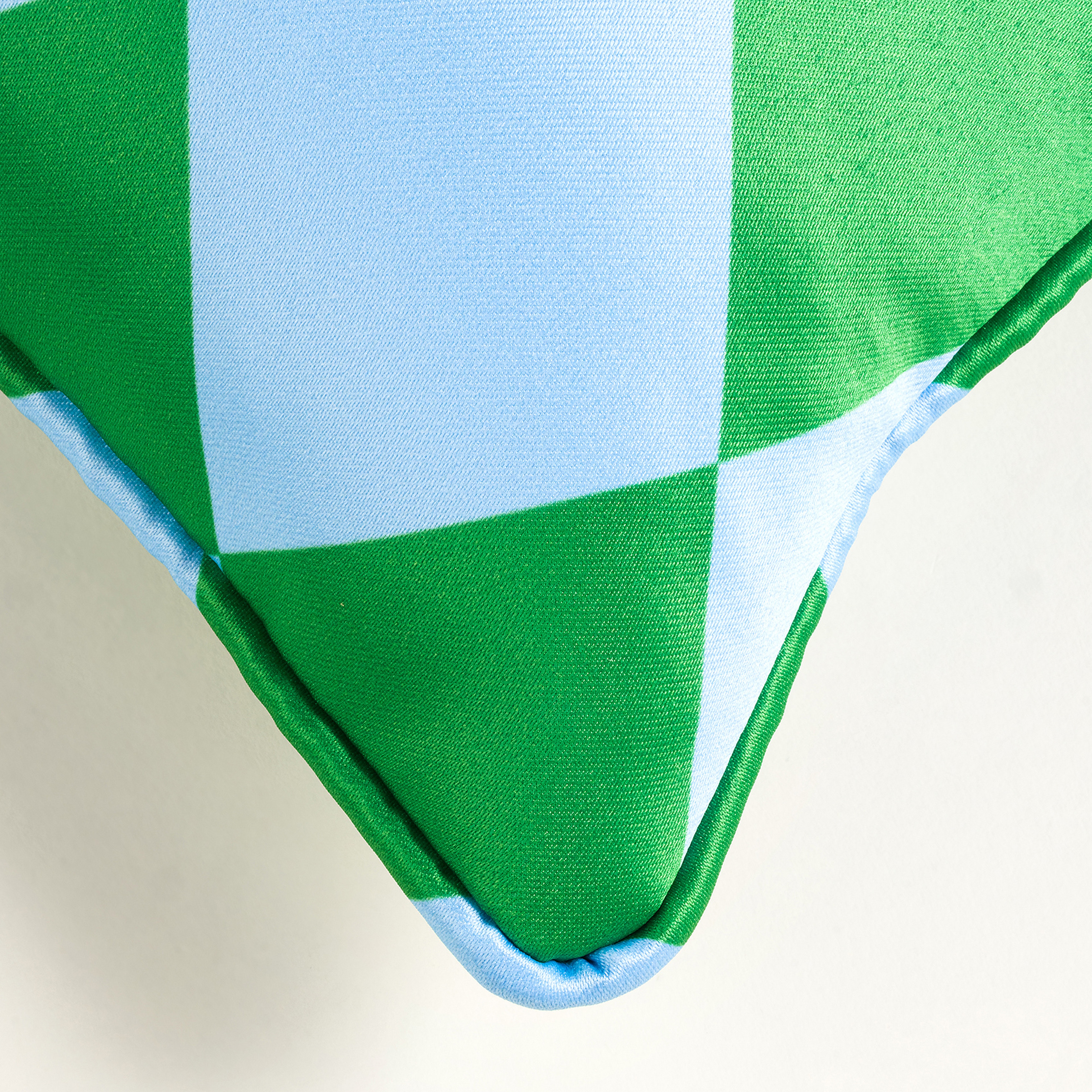 Prusa Dijital Baskılı Nakışlı Pes Dolgulu Kırlent 20x55 Cm Yeşil - Mavi