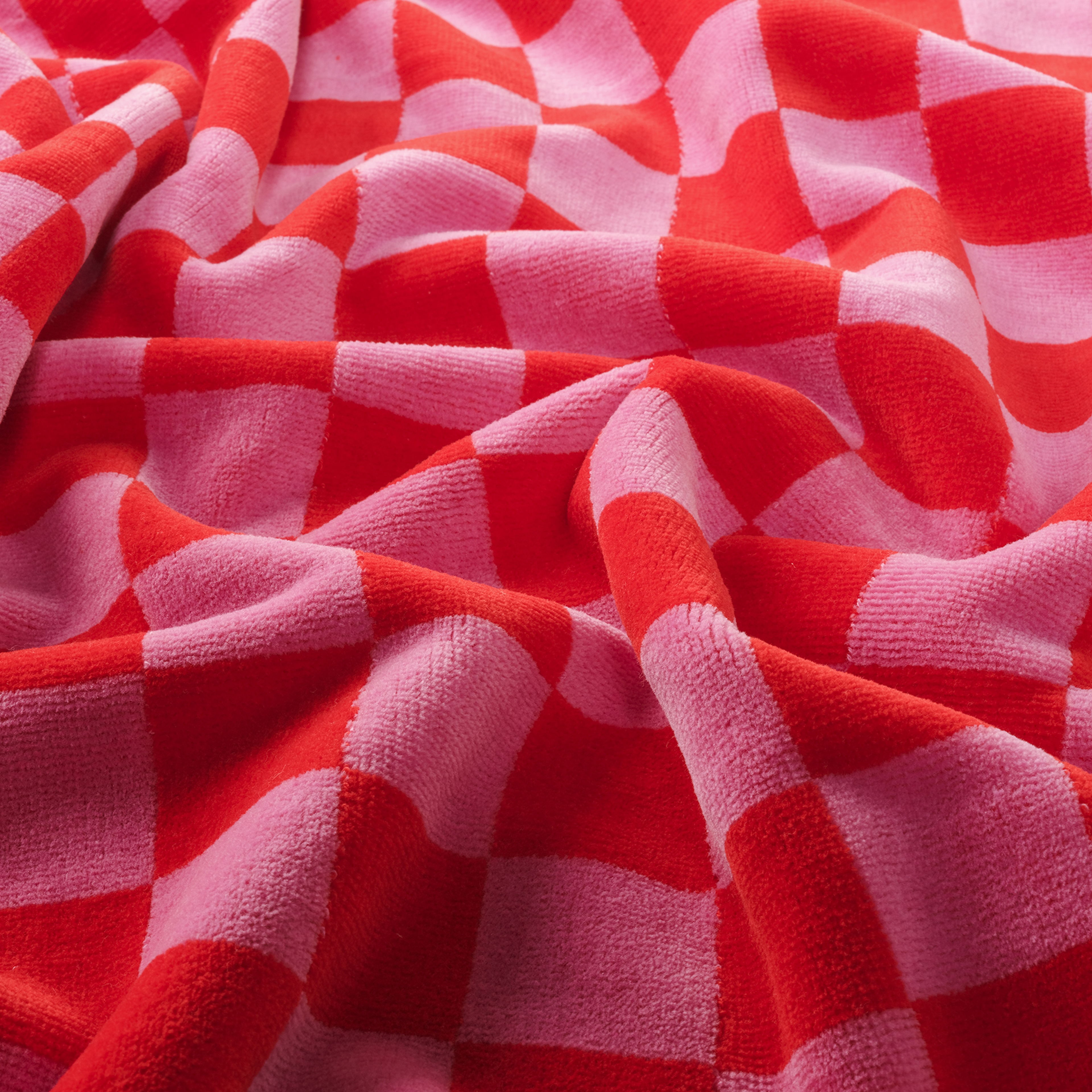 Tabea Pembe - Kırmızı Banyo Havlusu 90x150 Cm