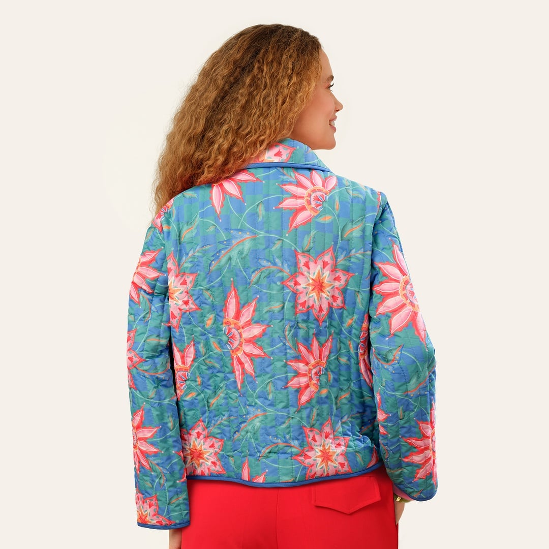 Tarabya Dijital Baskılı Puffer Ceket - Renkli