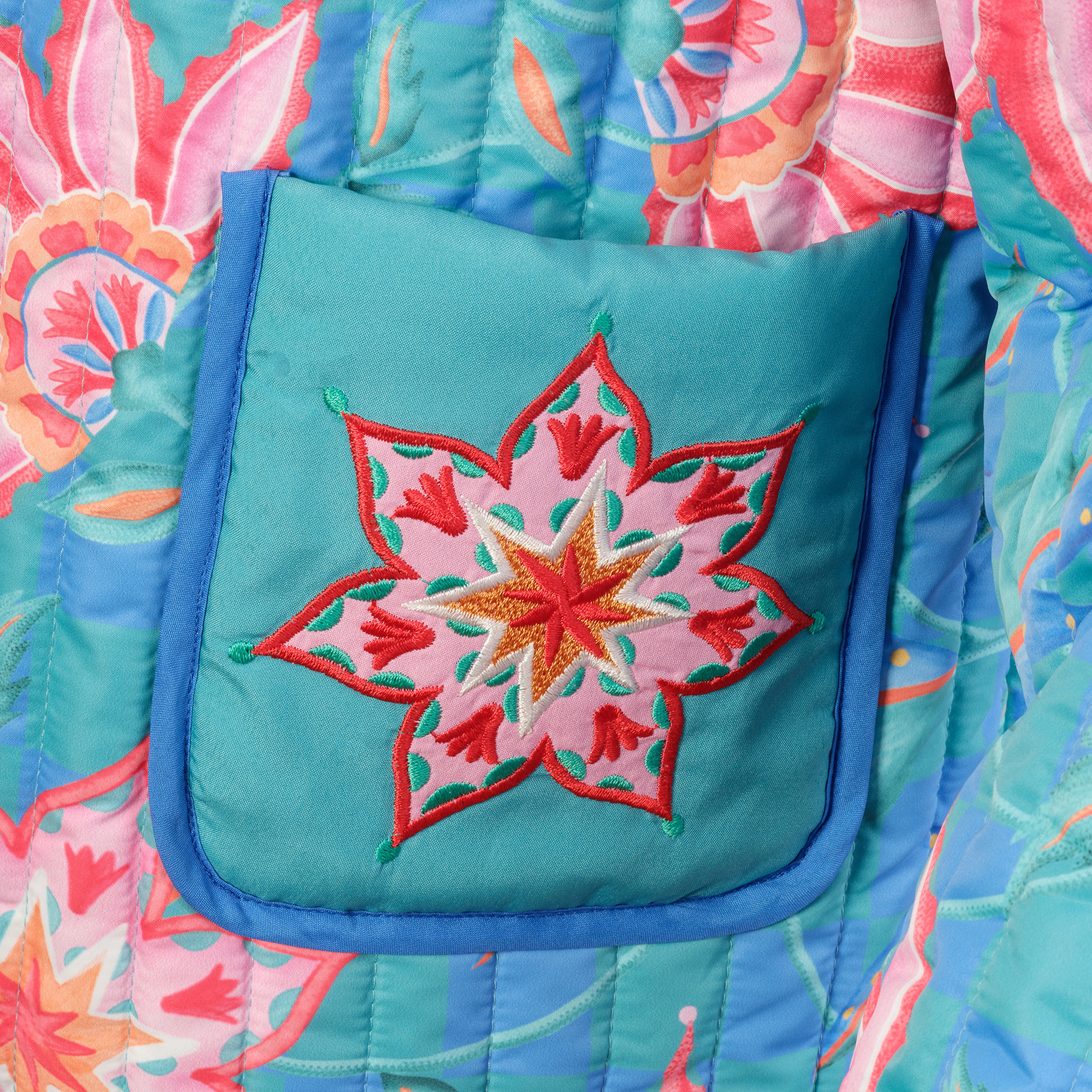 Tarabya Dijital Baskılı Puffer Ceket - Renkli